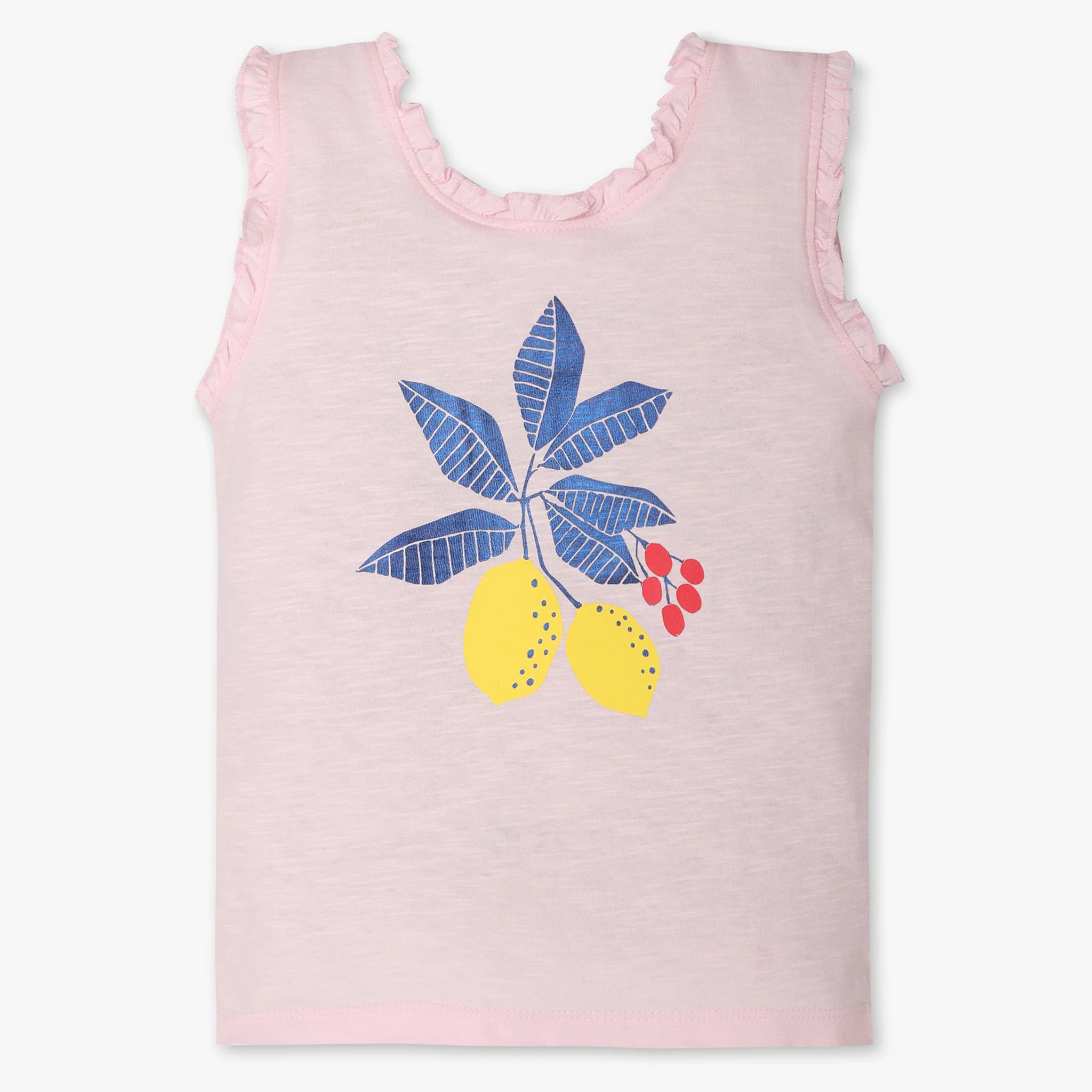 Girls Crew Neck Sleeveless Fun Playtime Graphic T-Shirt