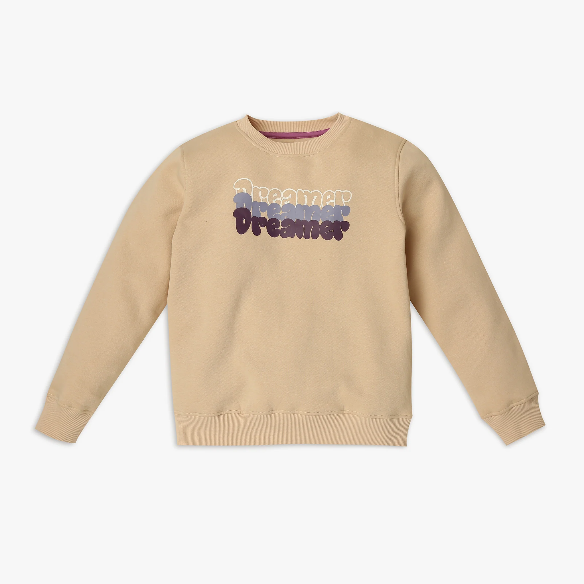 Girl's Regular Fit Graphic Sweat Tee