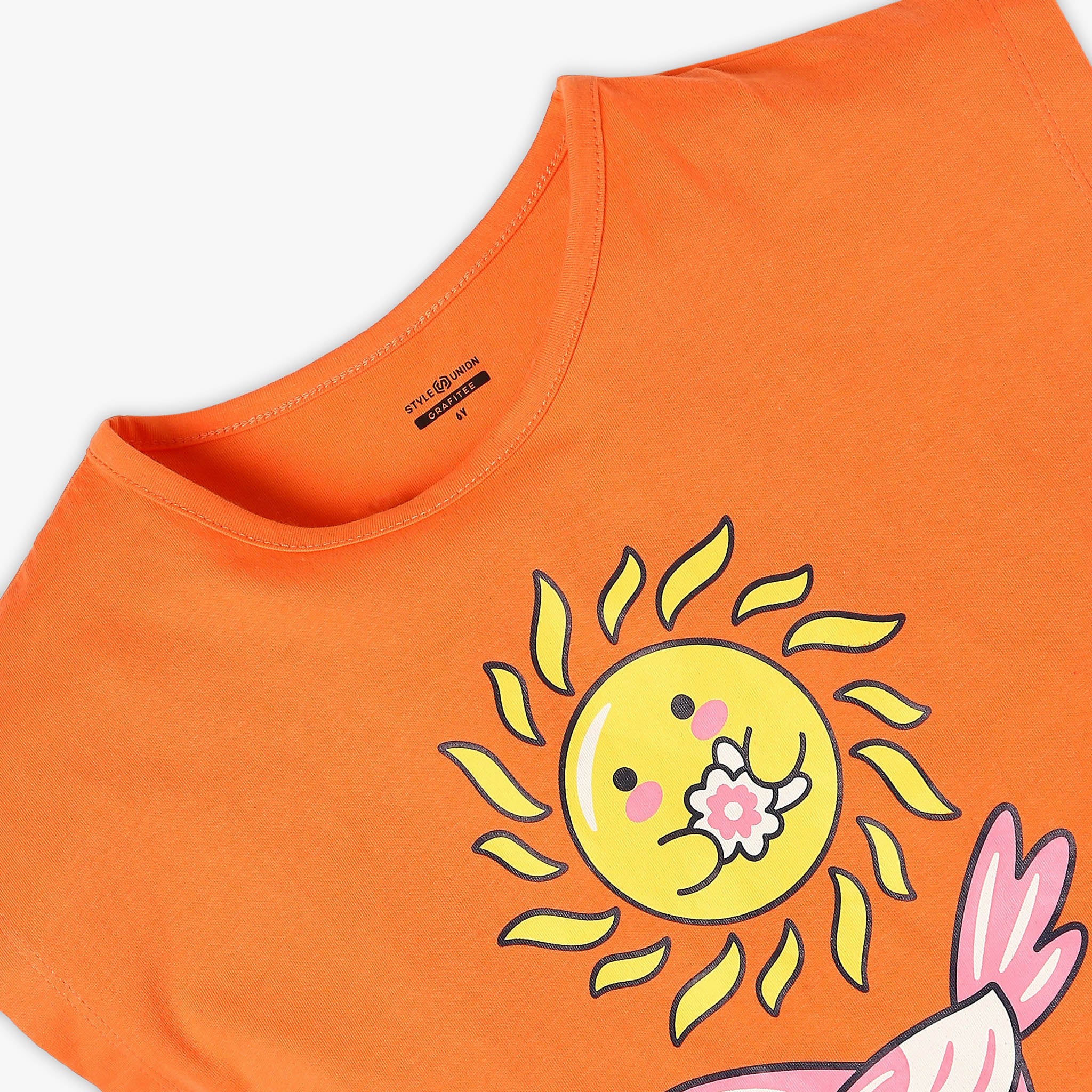 Girl's Regular Fit Graphic T-Shirt - Image 3