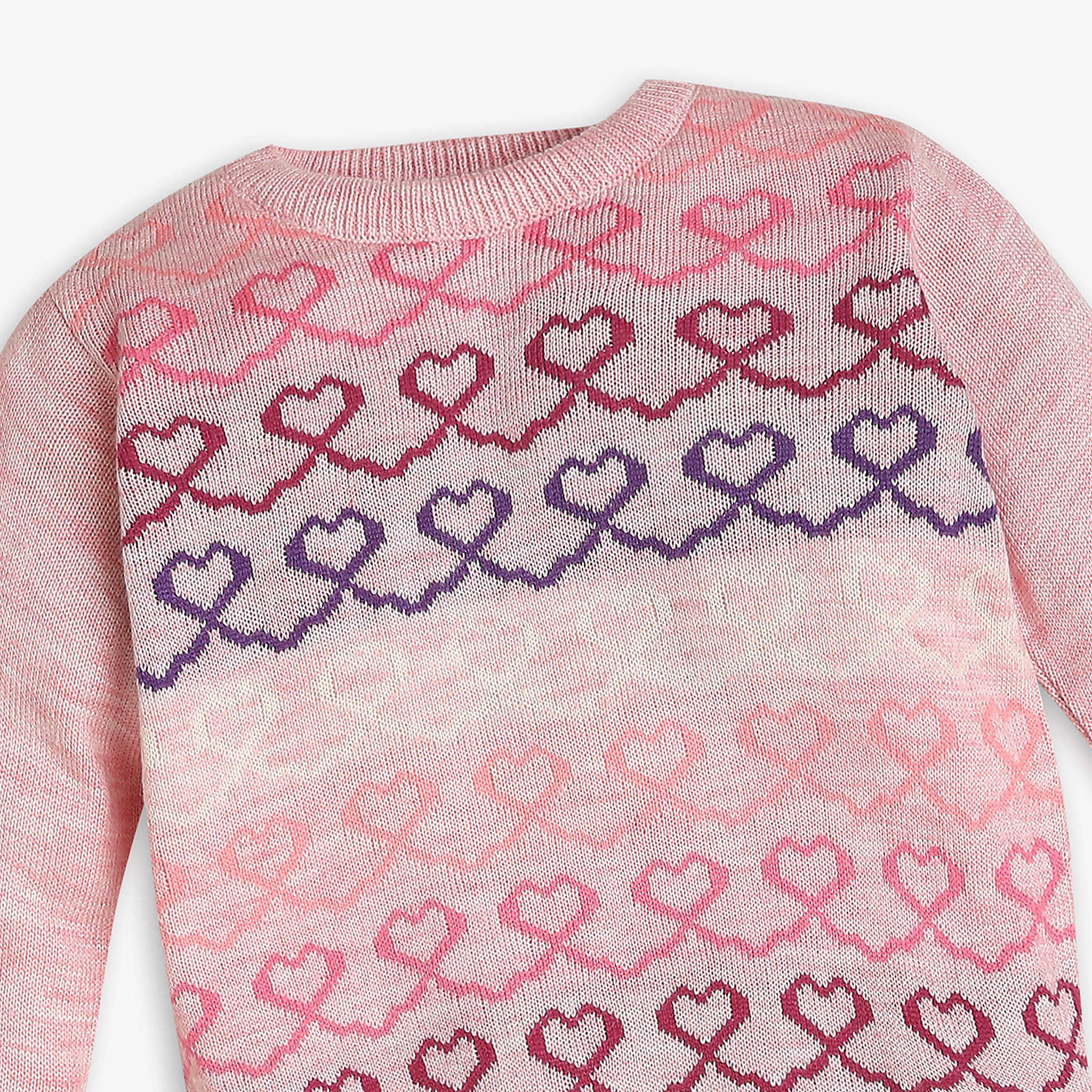 Girls Regular Fit Jacquard Sweater - Image 3