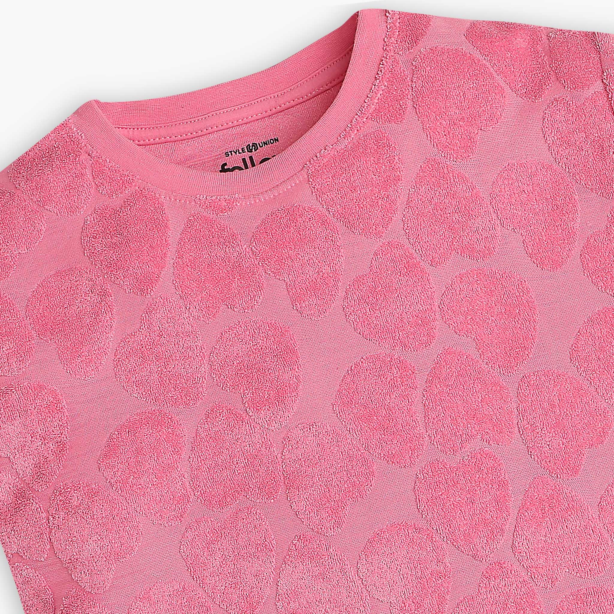 Girls Regular Fit Jacquard T-Shirt - Image 3