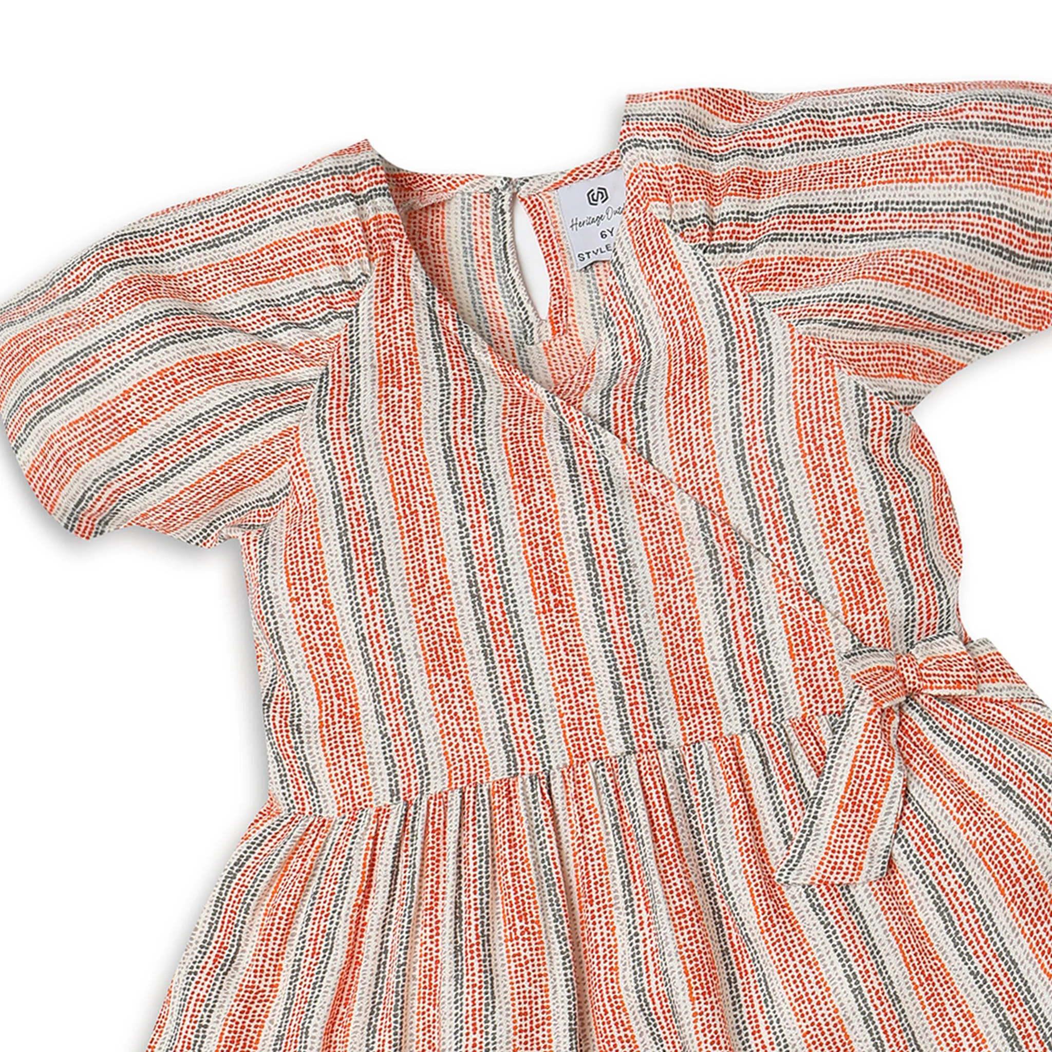 Girl's Regular Fit Printed Frock - Image 3