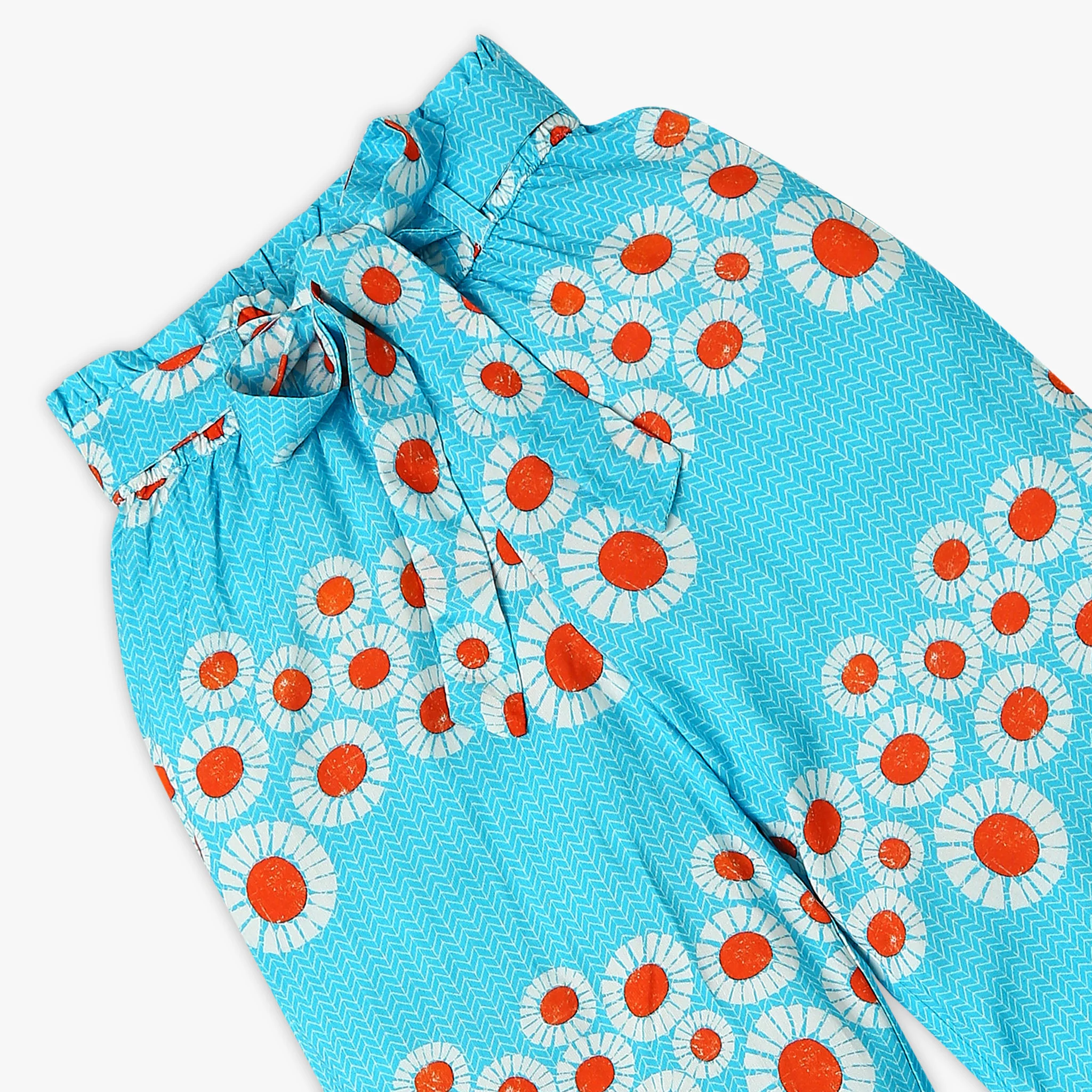 Girl's Regular Fit Printed Mid Rise Pants - Image 3