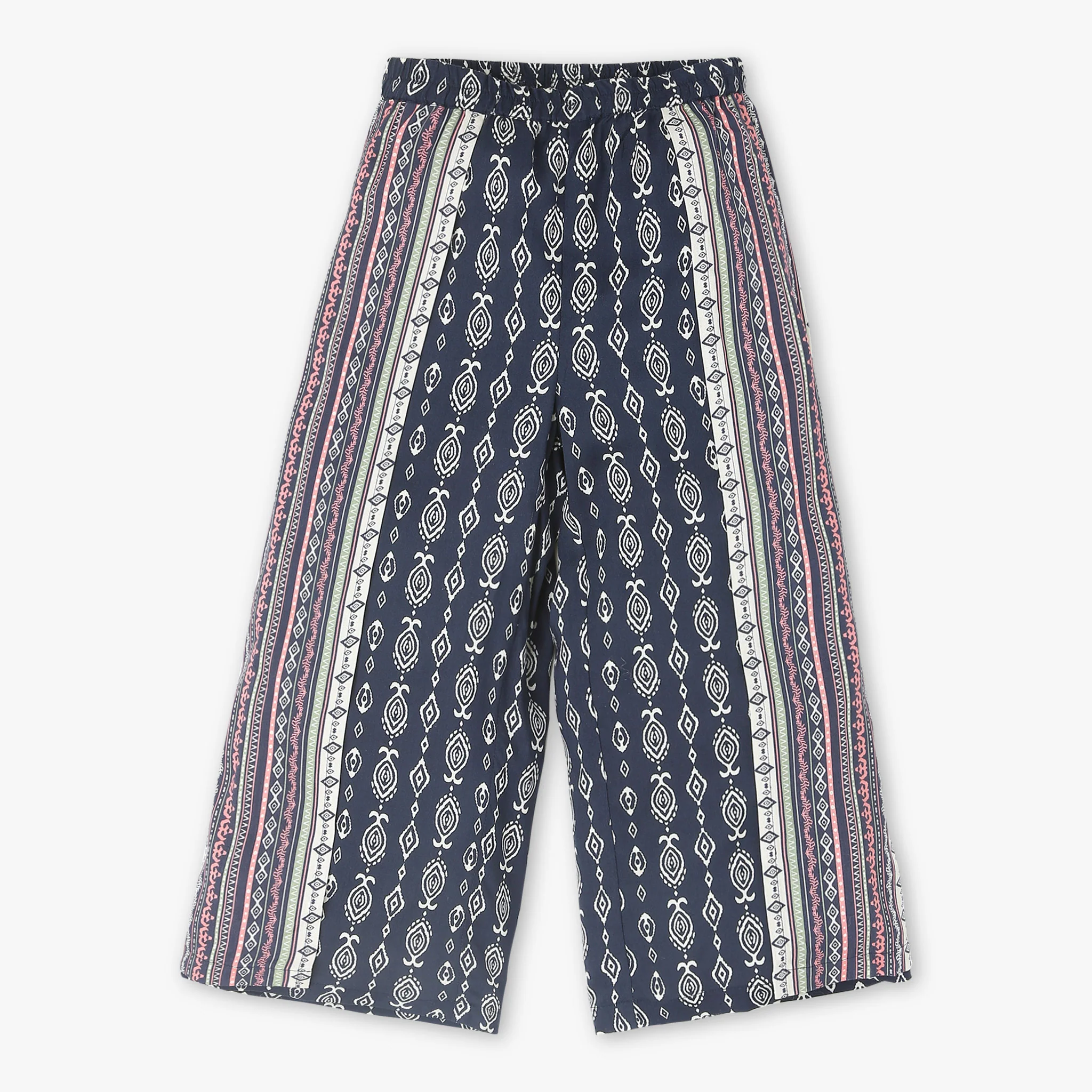 Girls Full Length Comfort Fit All Over Print Palazzos