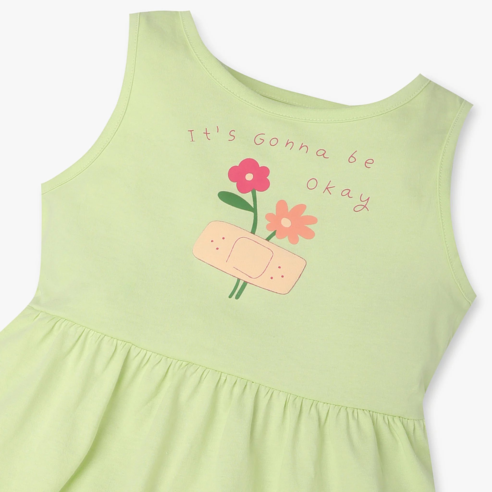 Girls Printed Playtime Sleeveless Dress - Image 3