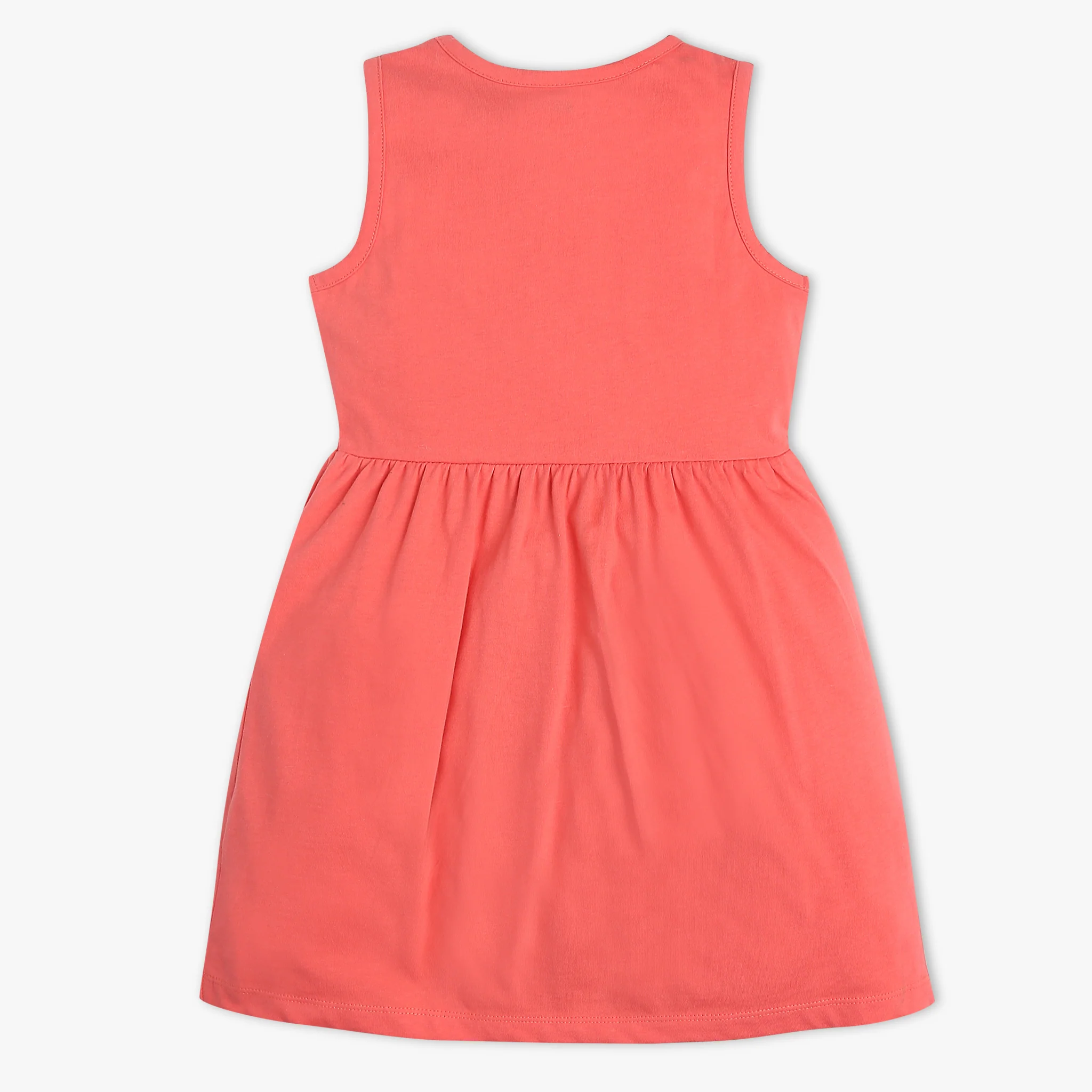 Girls Sleeveless Printed Dress - Image 2