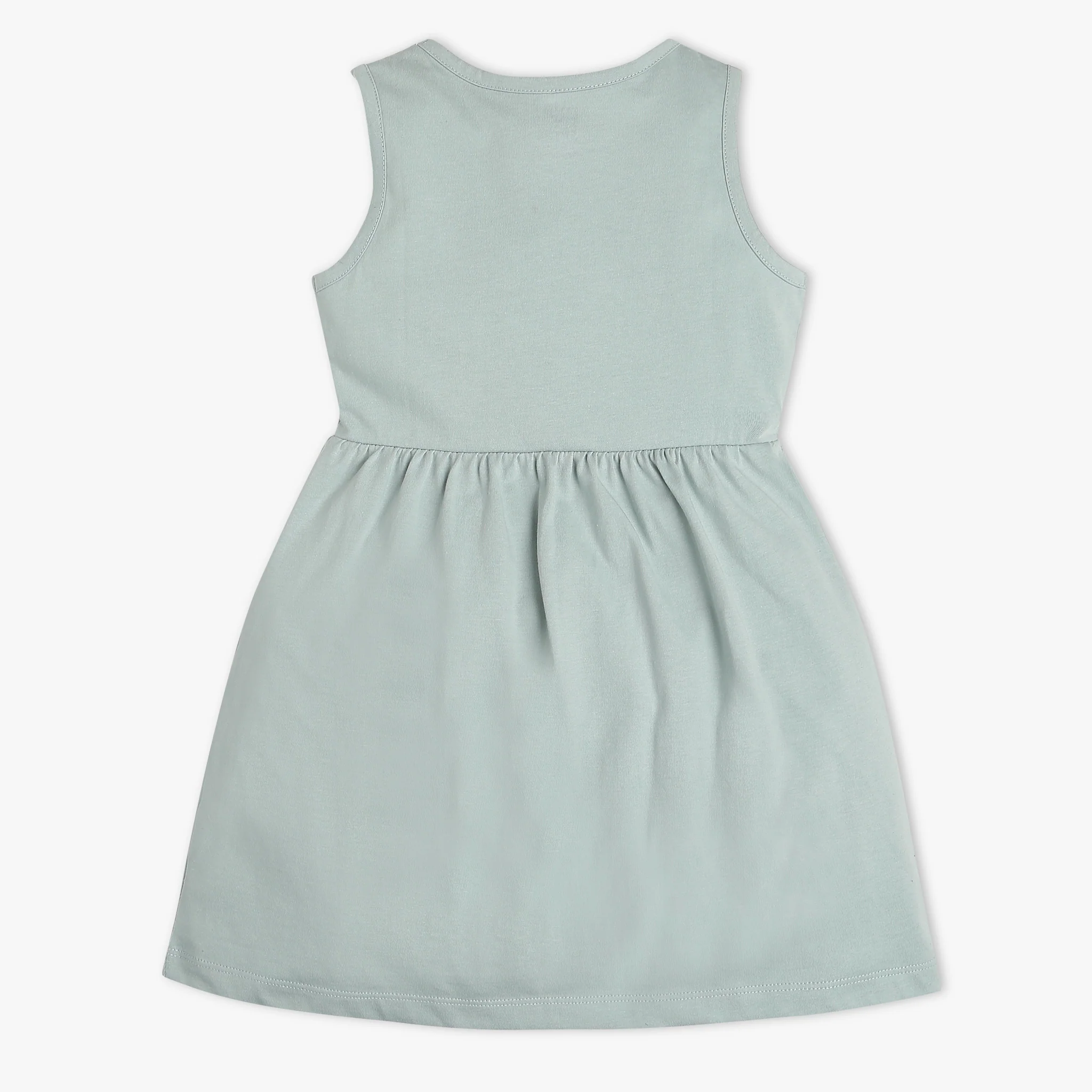 Girls Sleeveless Printed Dress - Image 2