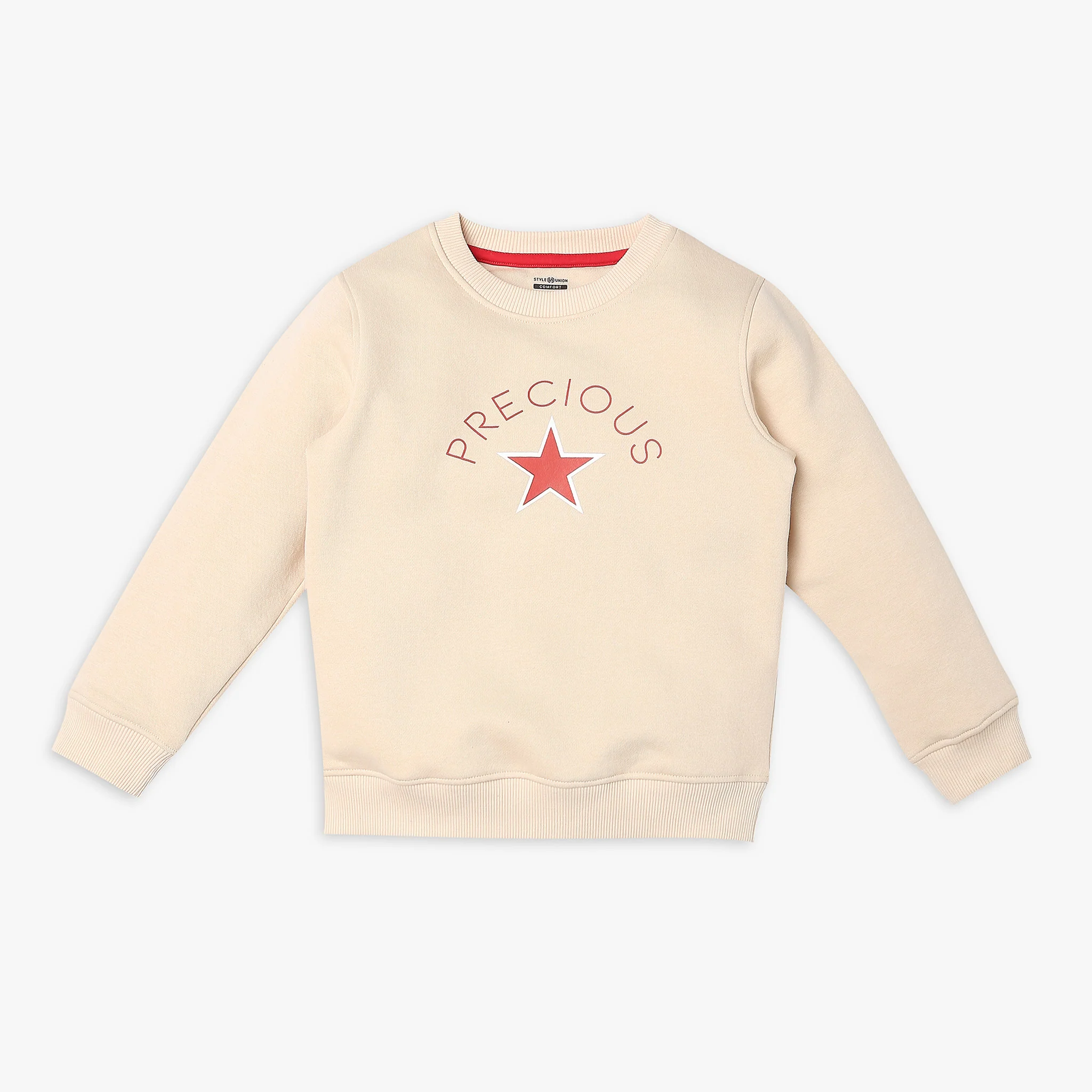 Girl's Regular Fit Printed Sweat Tee