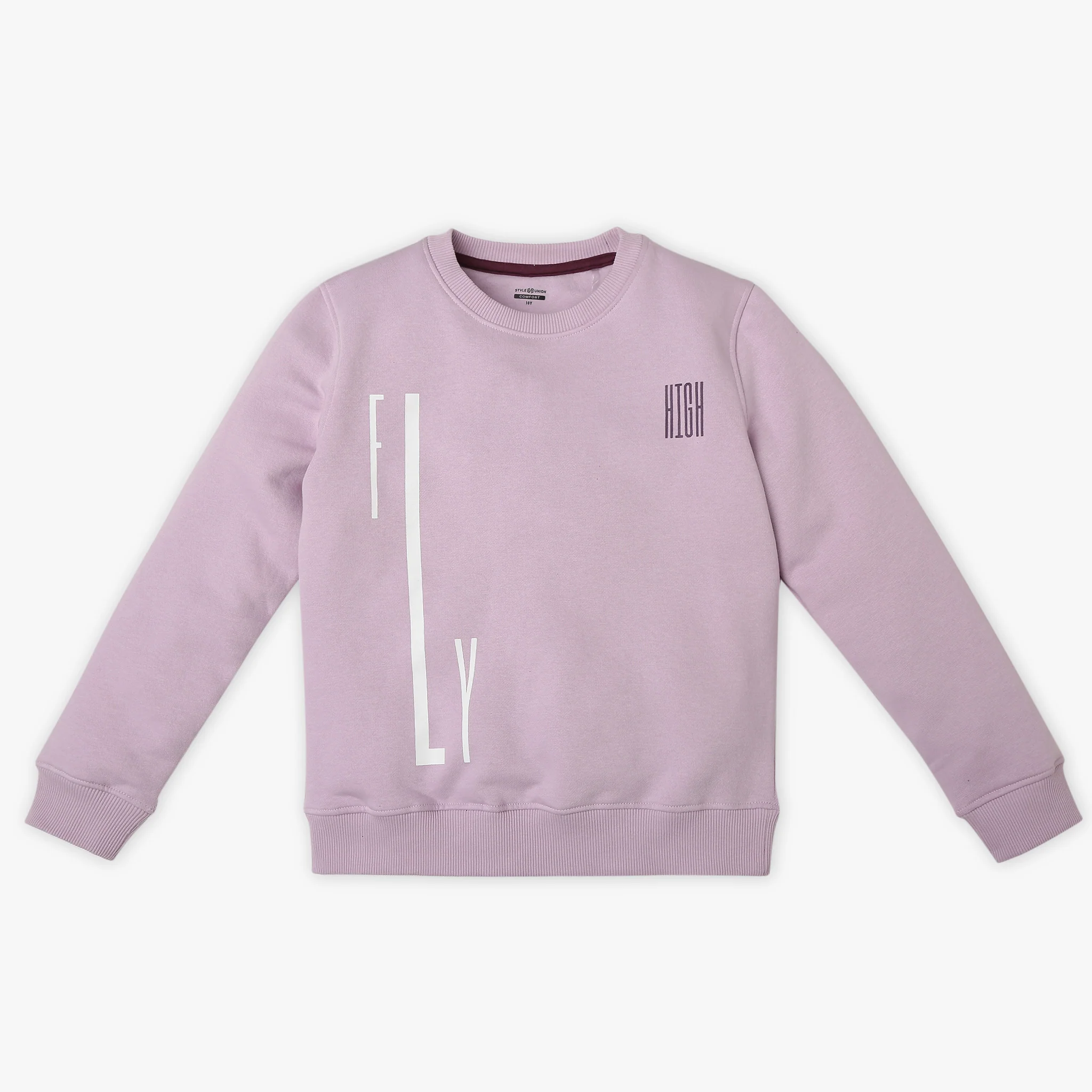 Girl's Regular Fit Printed Sweat Tee