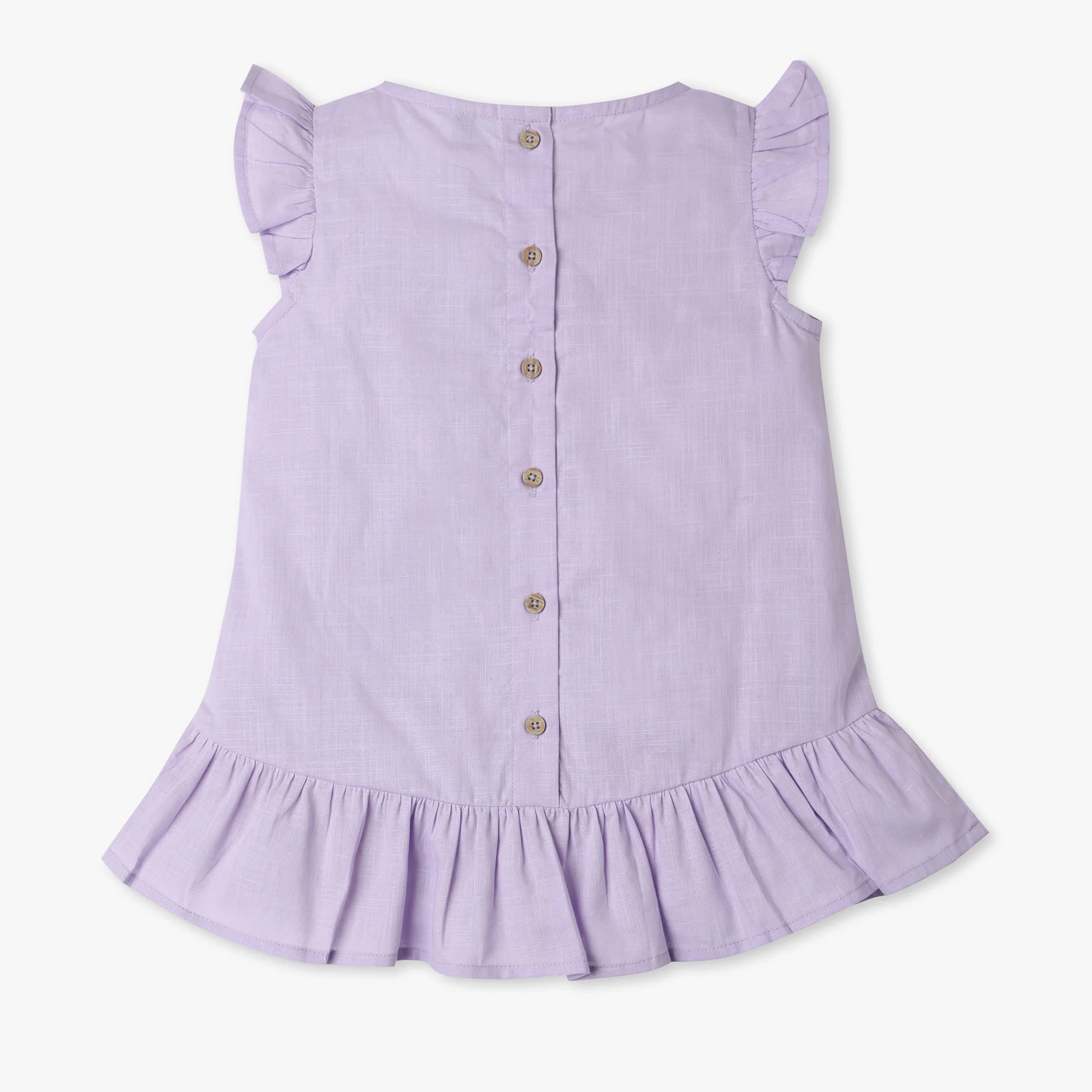 Girls Solid Round Neck Short Sleeve Top - Image 11