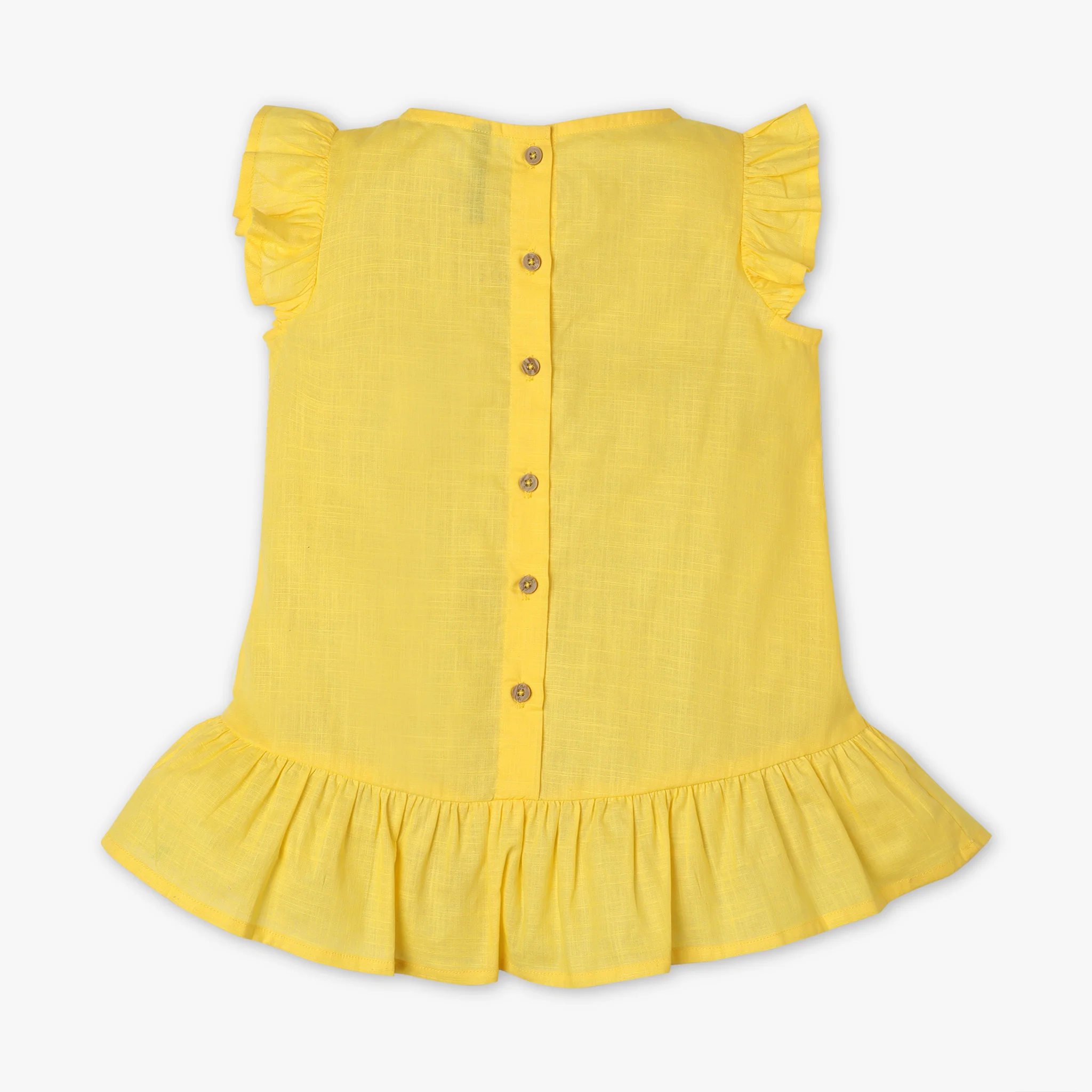 Girls Solid Round Neck Short Sleeve Top - Image 8