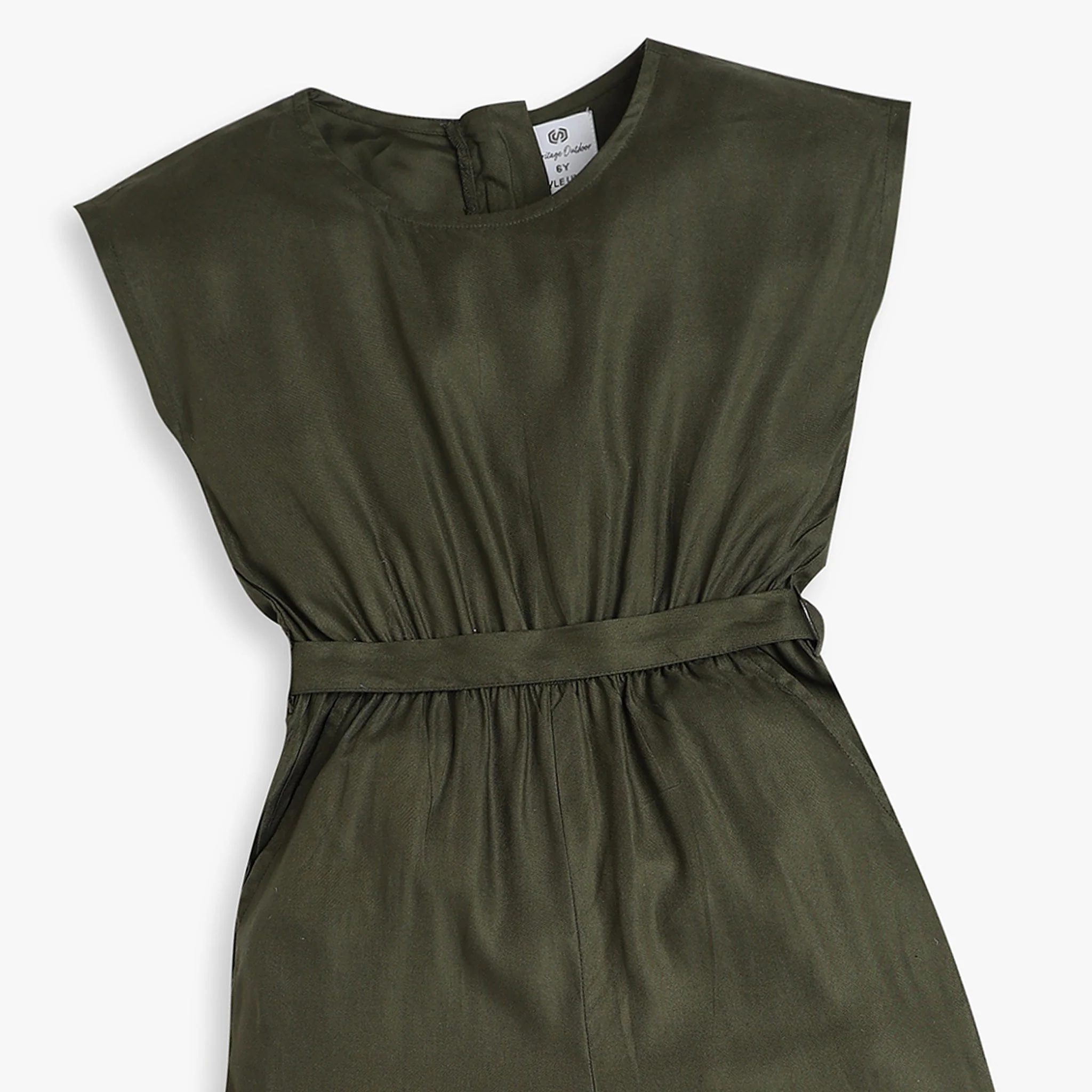 Girls Regular Fit Solid Jumpsuit - Image 3