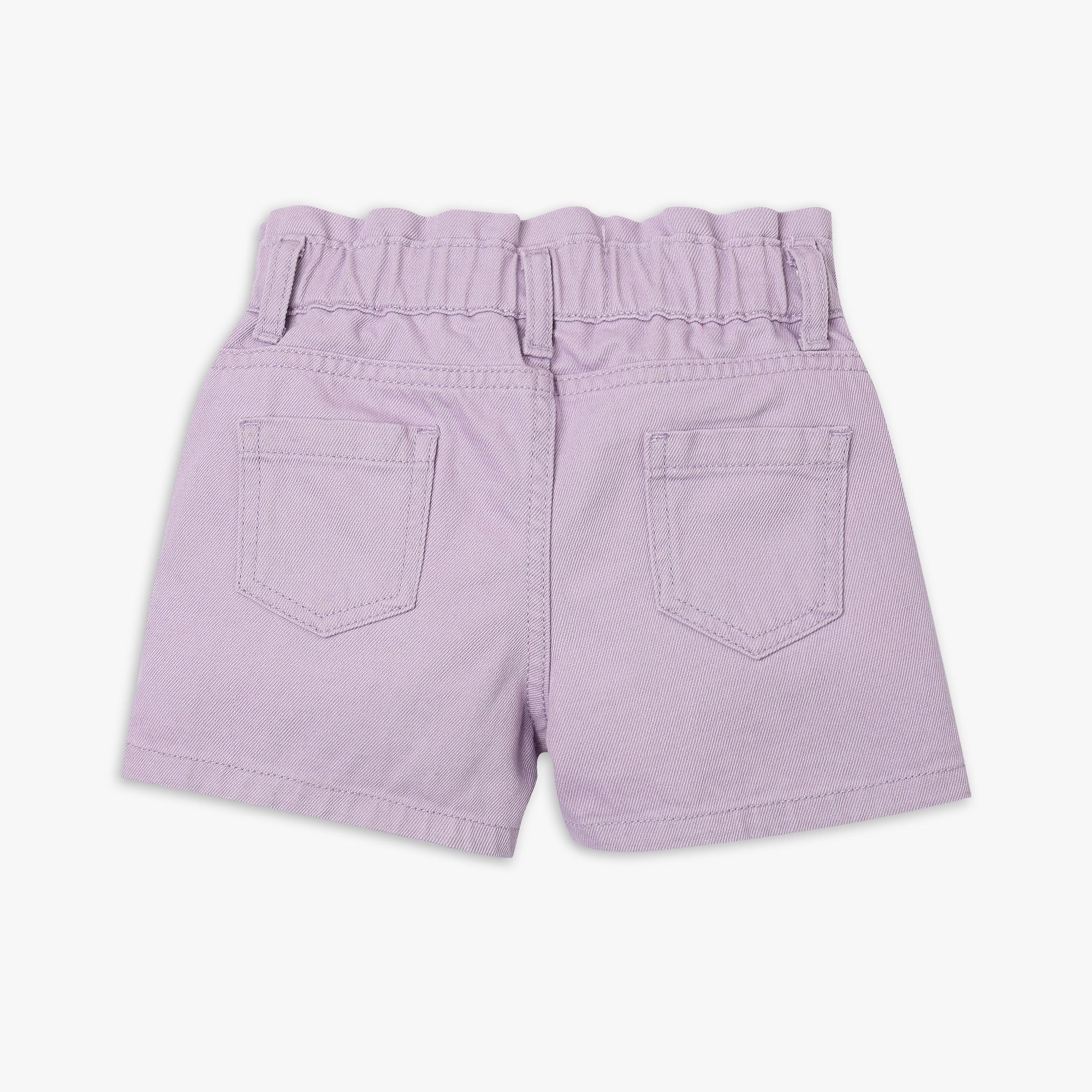 Girls Regular Fit Solid Mid Rise Shorts - Image 2