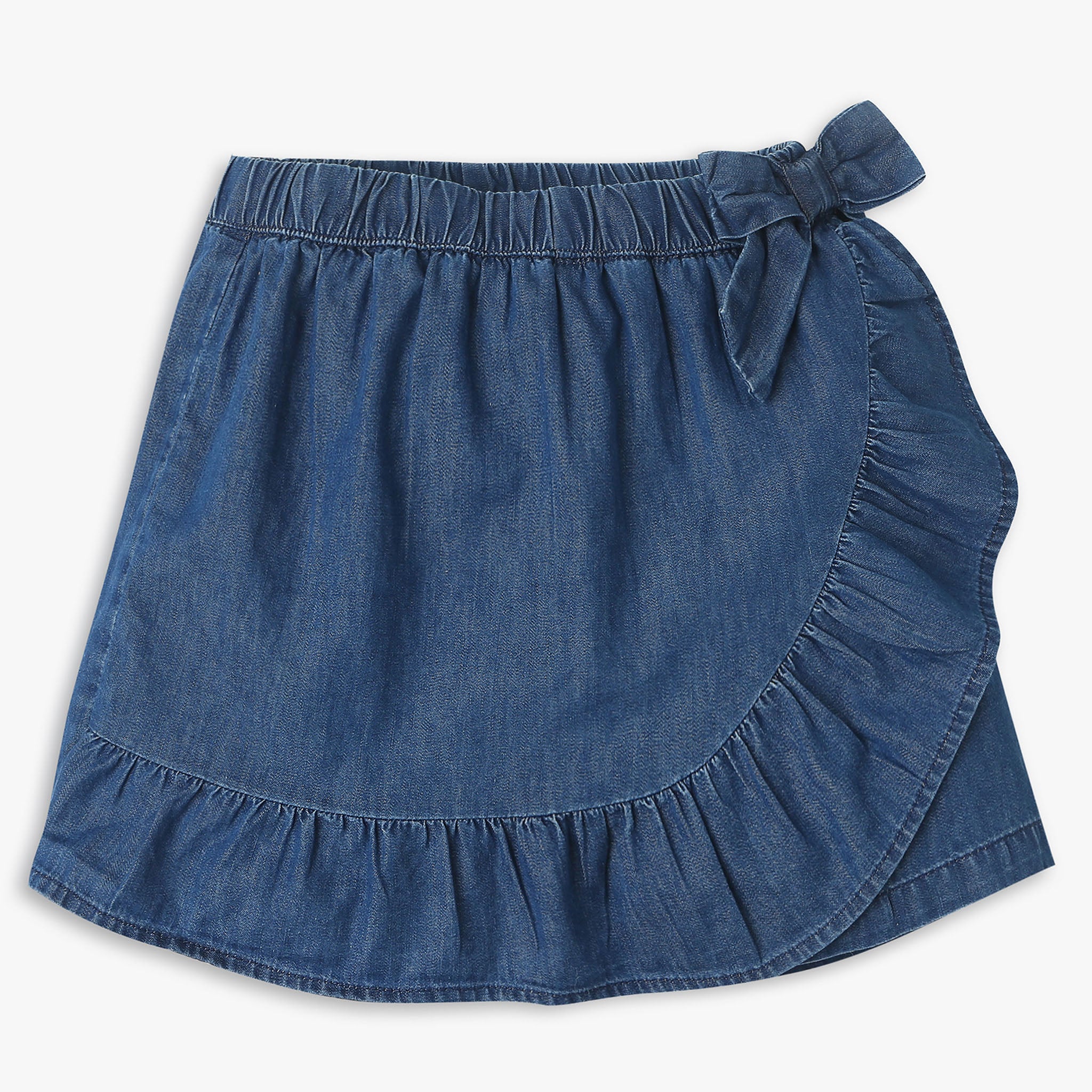 Girls Regular Fit Solid Mid Rise Skirt