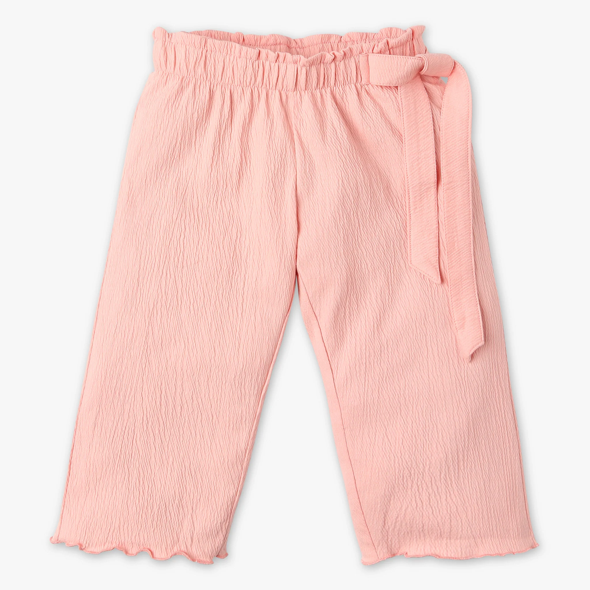 Girls Stylish Culottes With Paper Bag Waistband and Belt - Image 10