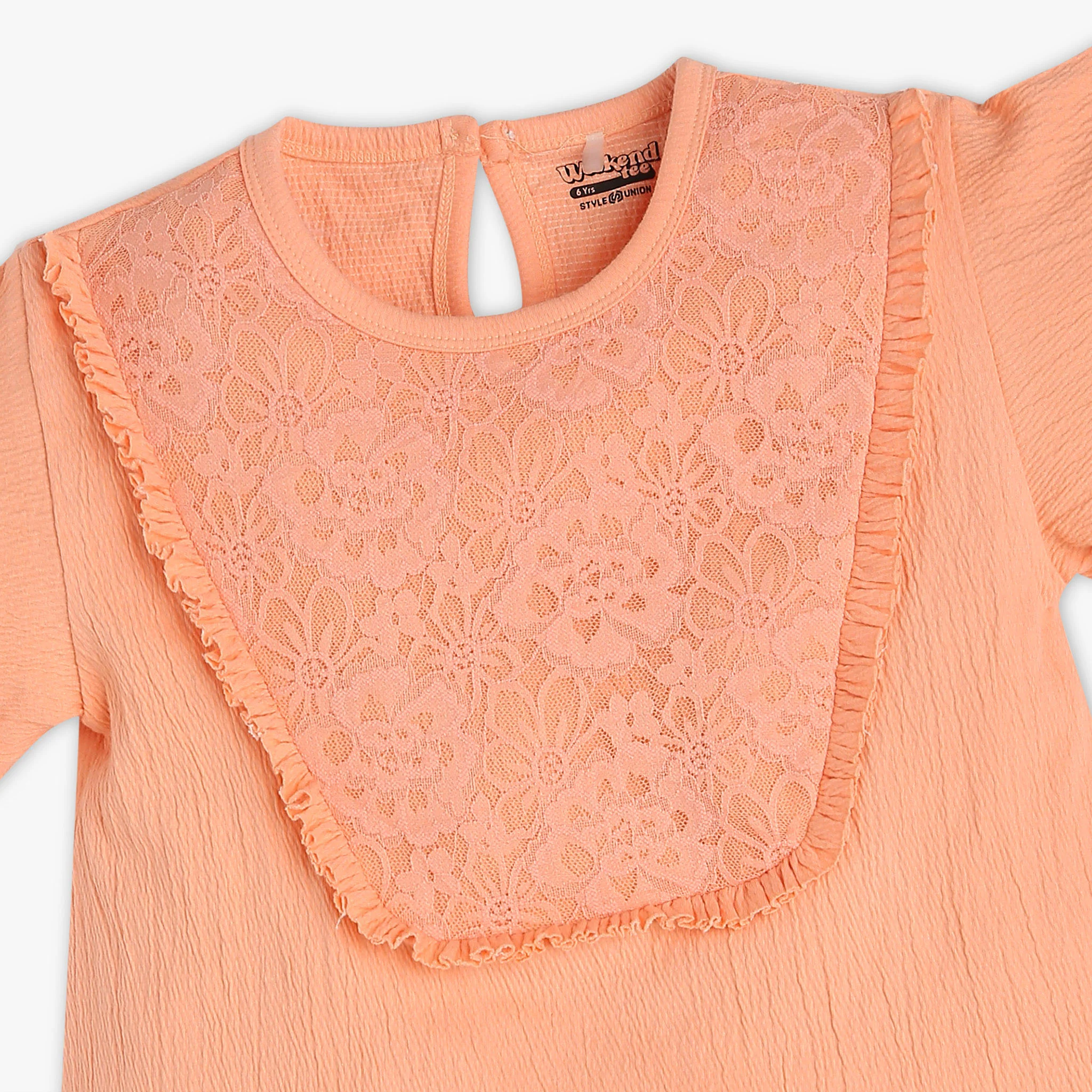Girls Scoop Neck Cropped Fashion Crop Top - Image 3