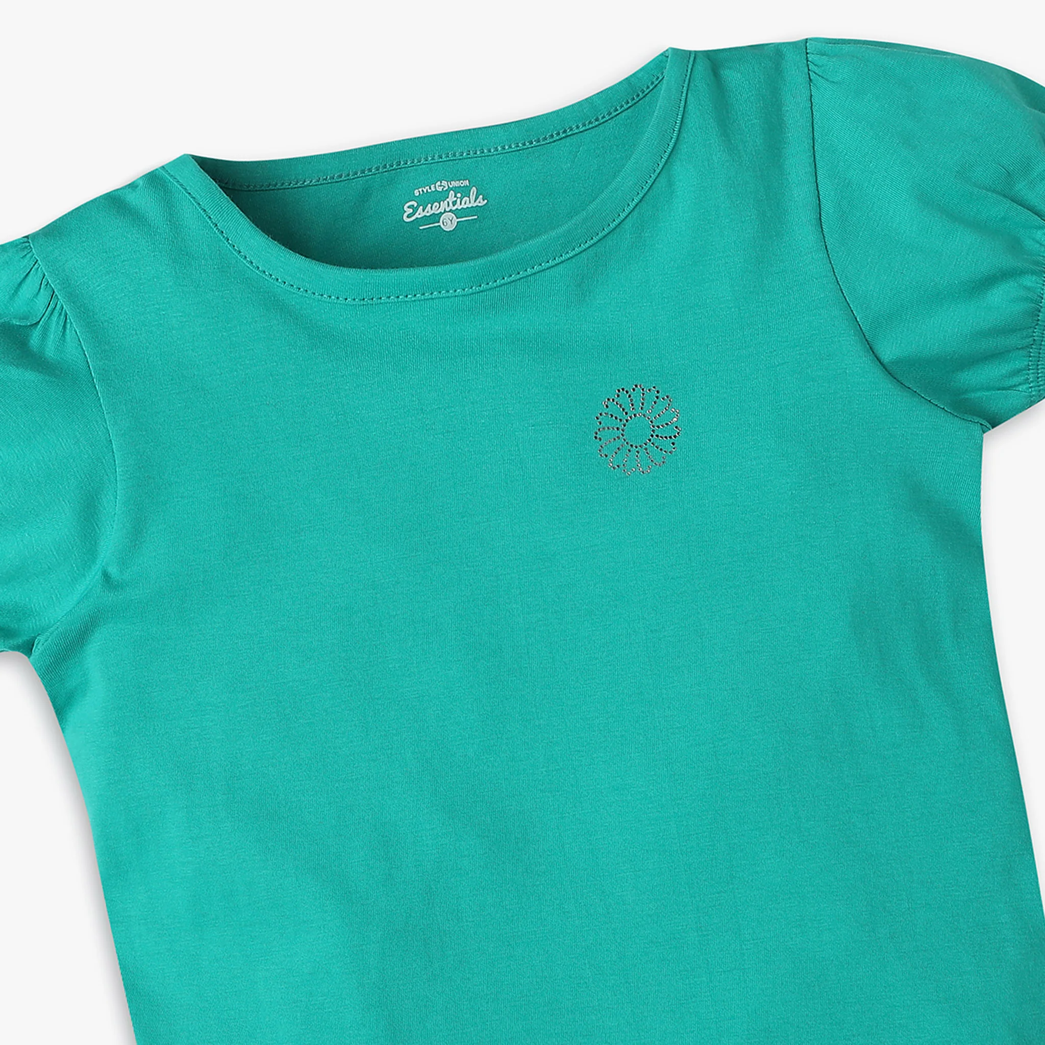 Girls Regular Fit Solid T-Shirt - Image 15