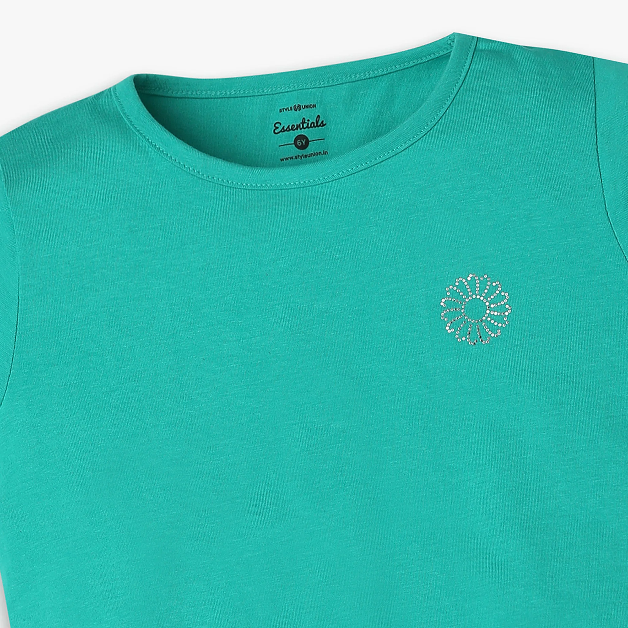 Girls Regular Fit Solid T-Shirt - Image 3