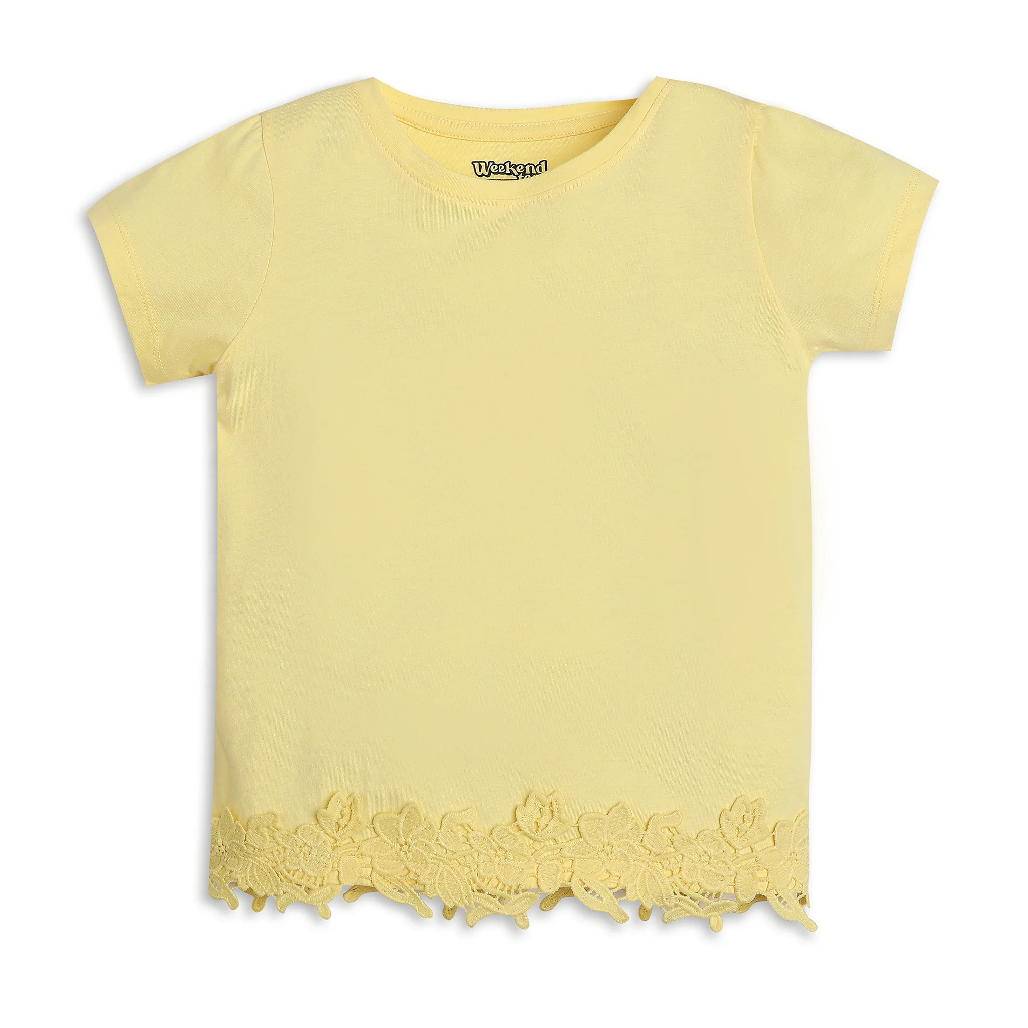 Girls Regular Fit Solid T-Shirt