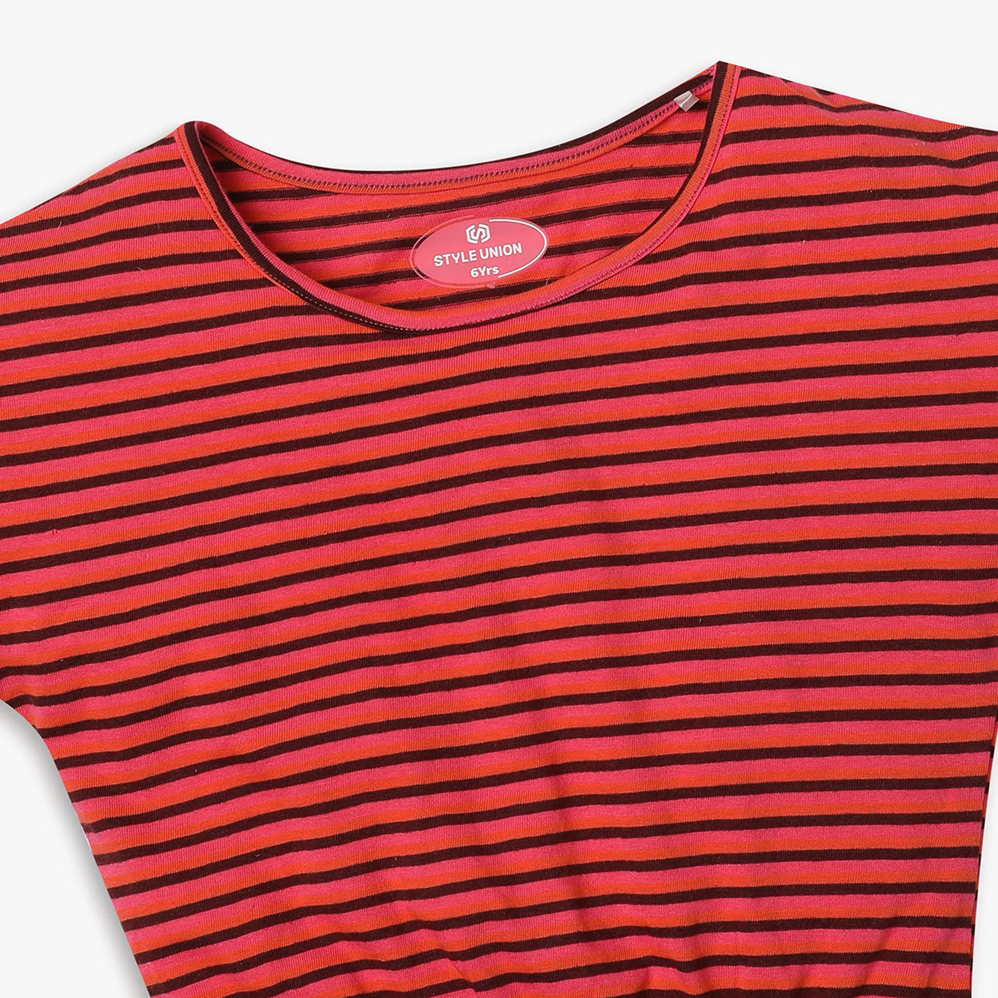 Girl's Regular Fit Striped T-Shirt - Image 3