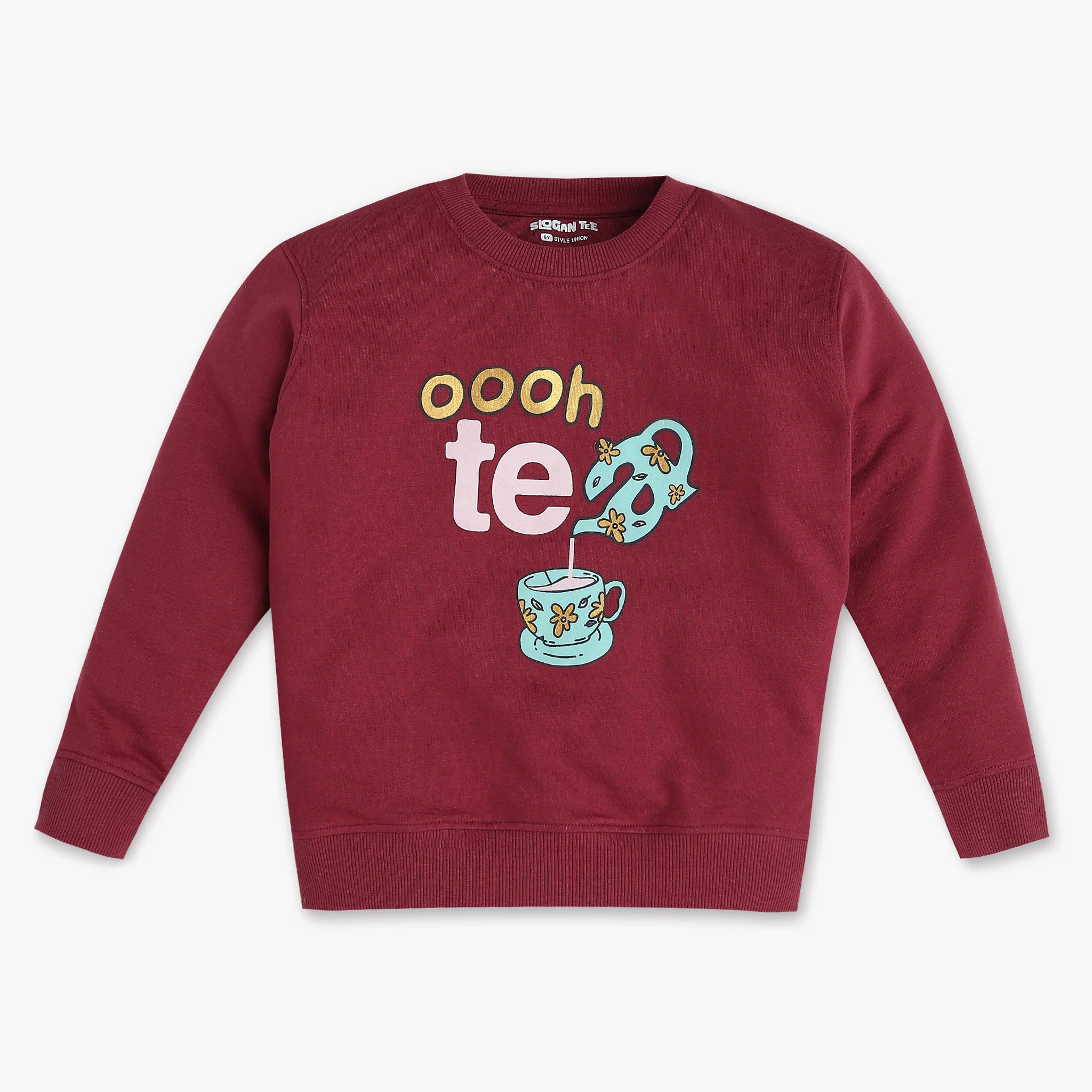 Girls Embellished Slogan Sweat Tee