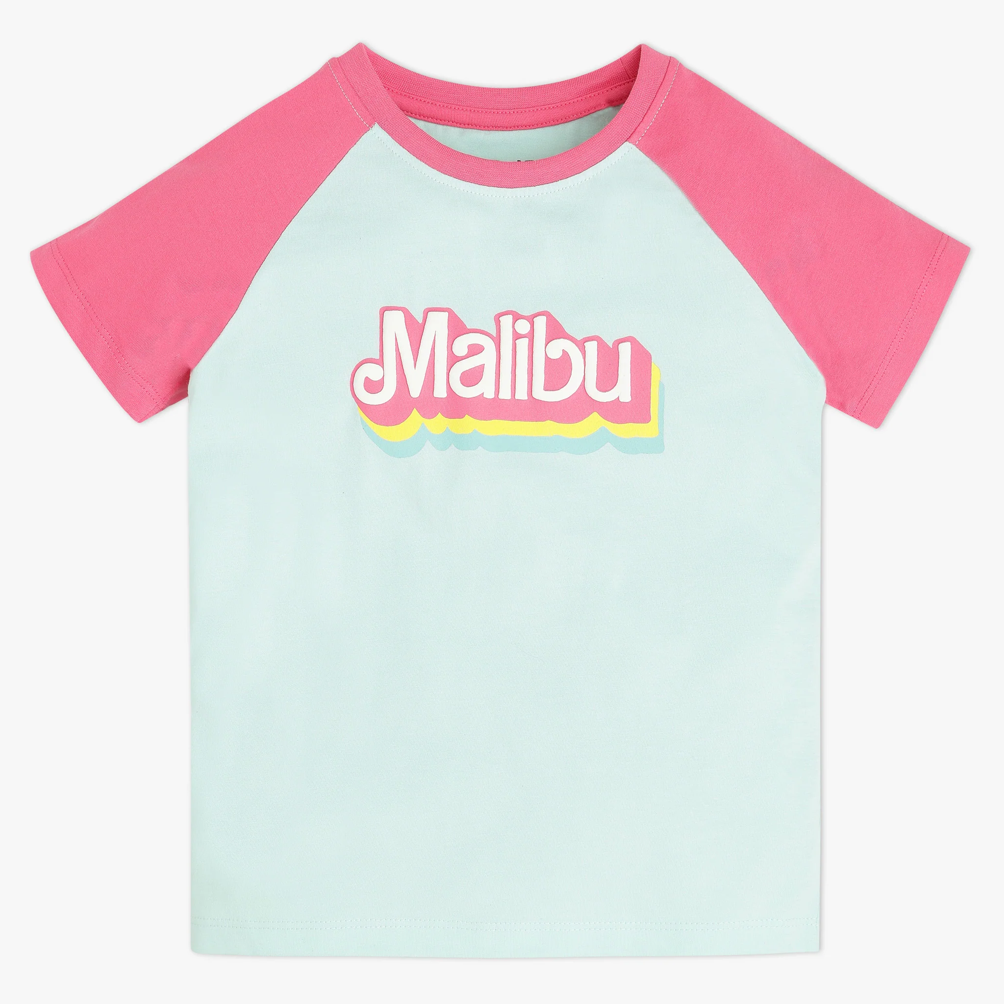 Girls Solid Crew Neck T-Shirt