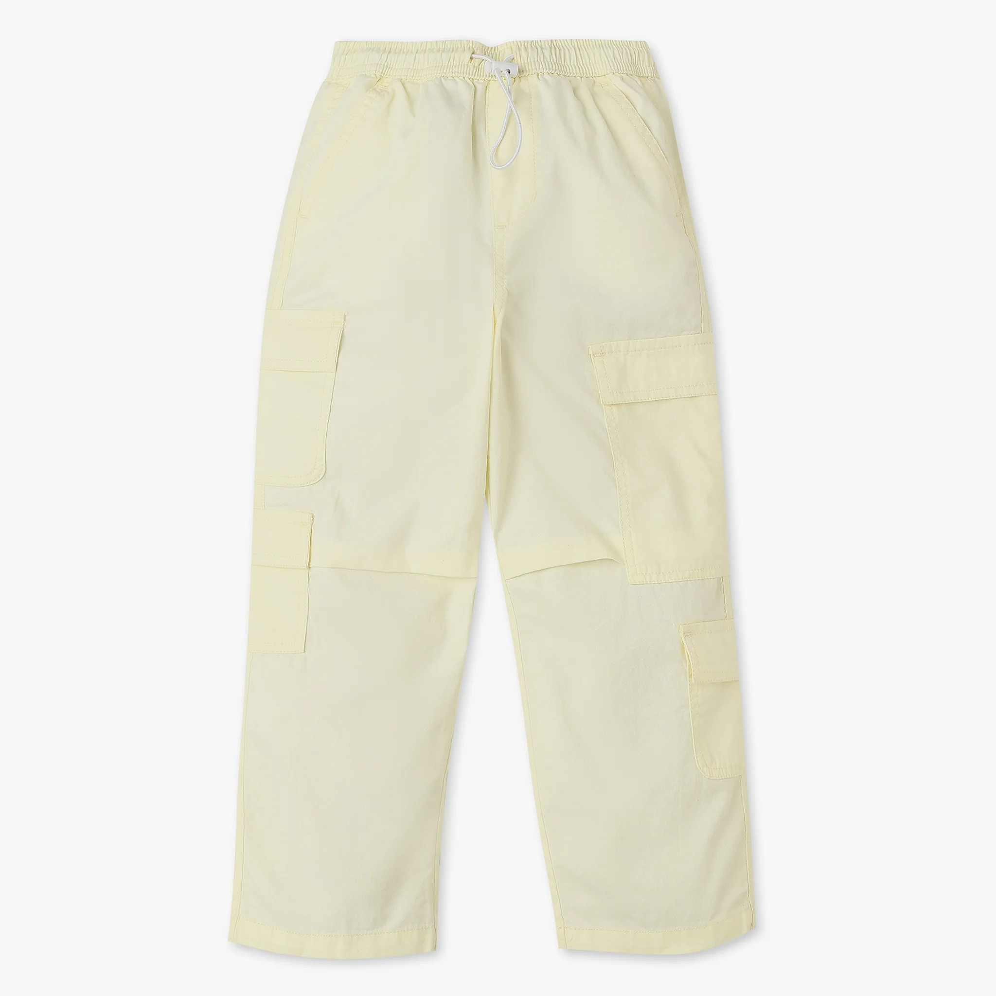 Girls Solid Cotton Joggers - Image 4