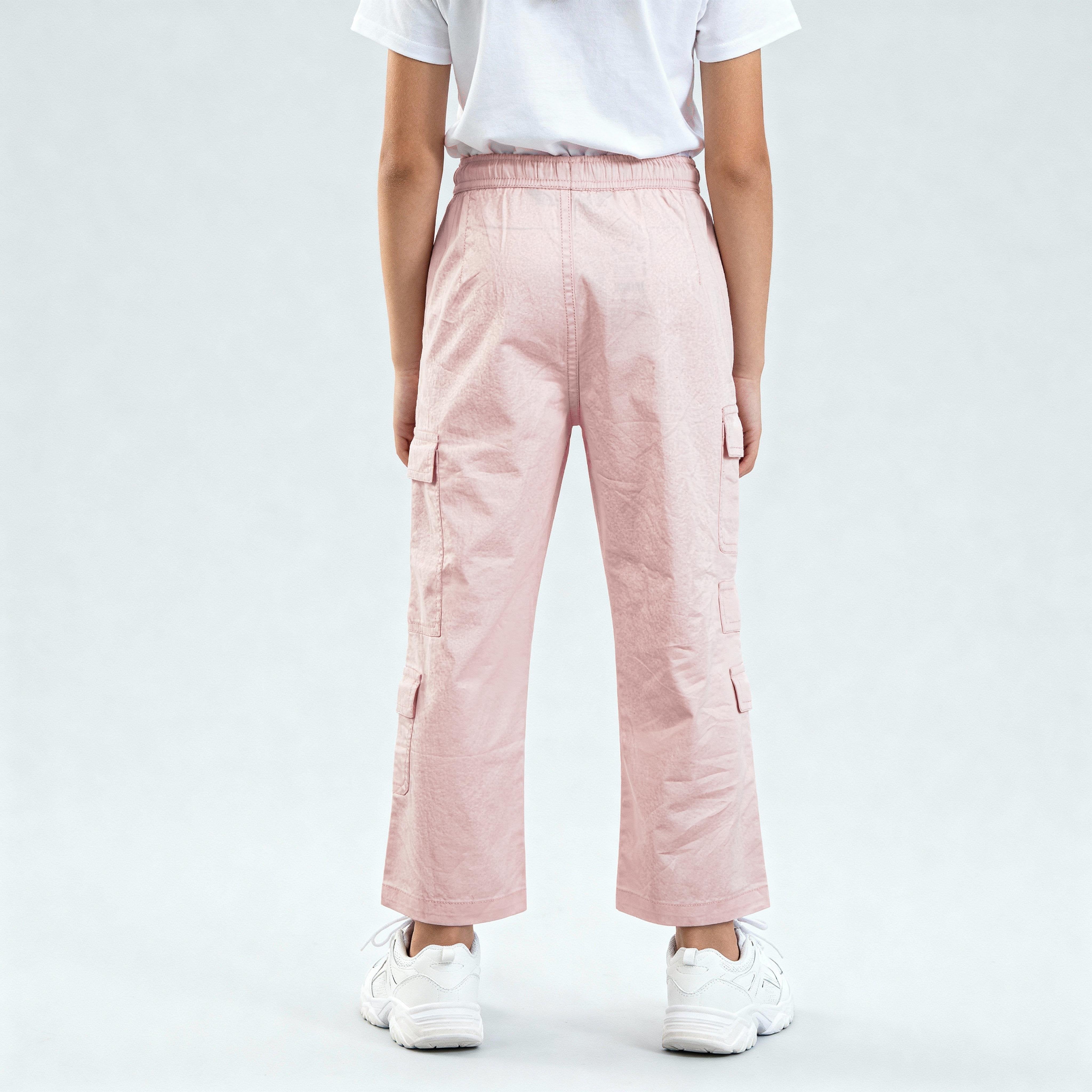 Girls Solid Cotton Joggers - Image 9