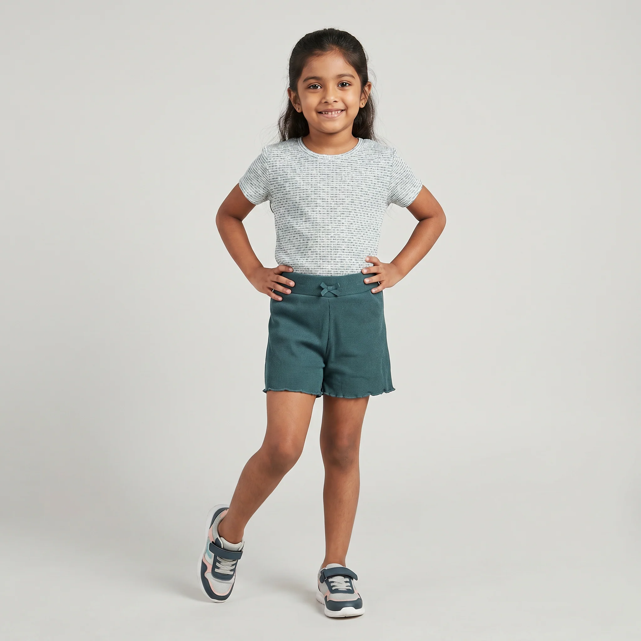 Girls Solid Playtime Shorts - Image 5
