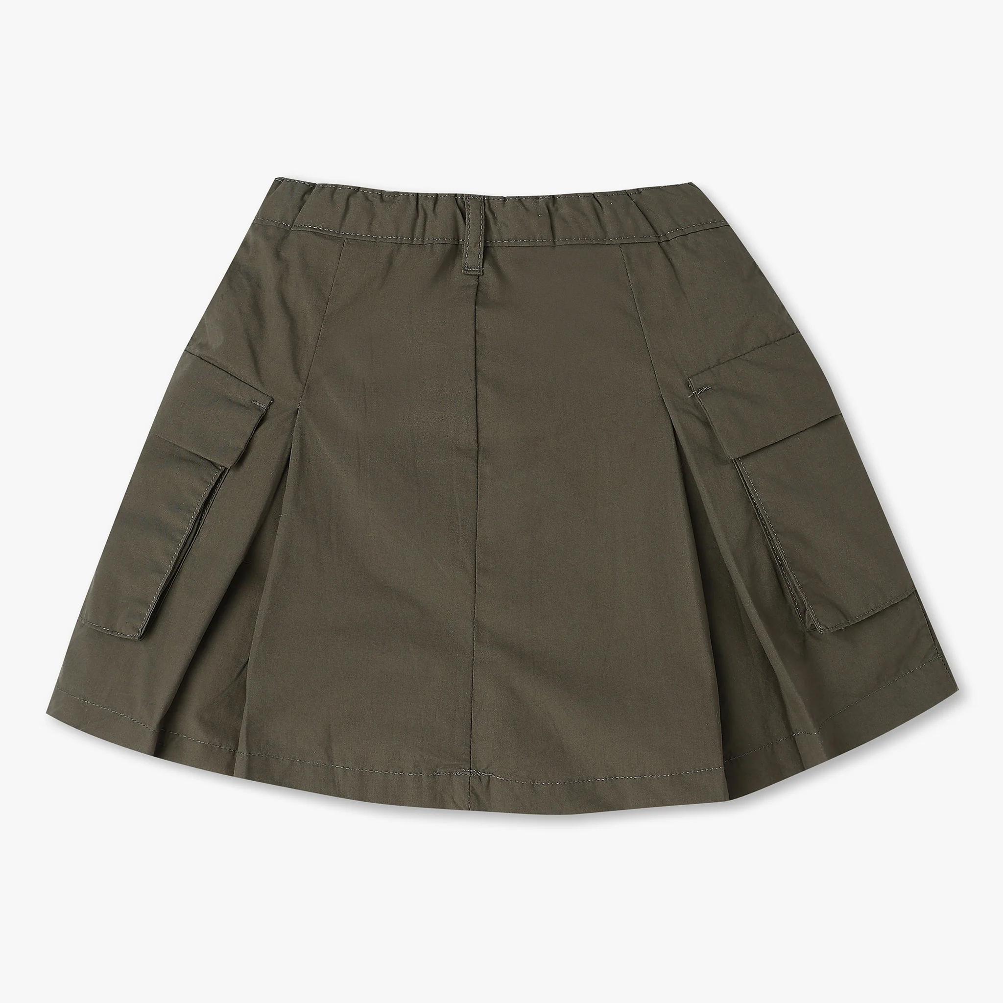 Girls Cotton Solid Skirt - Image 2