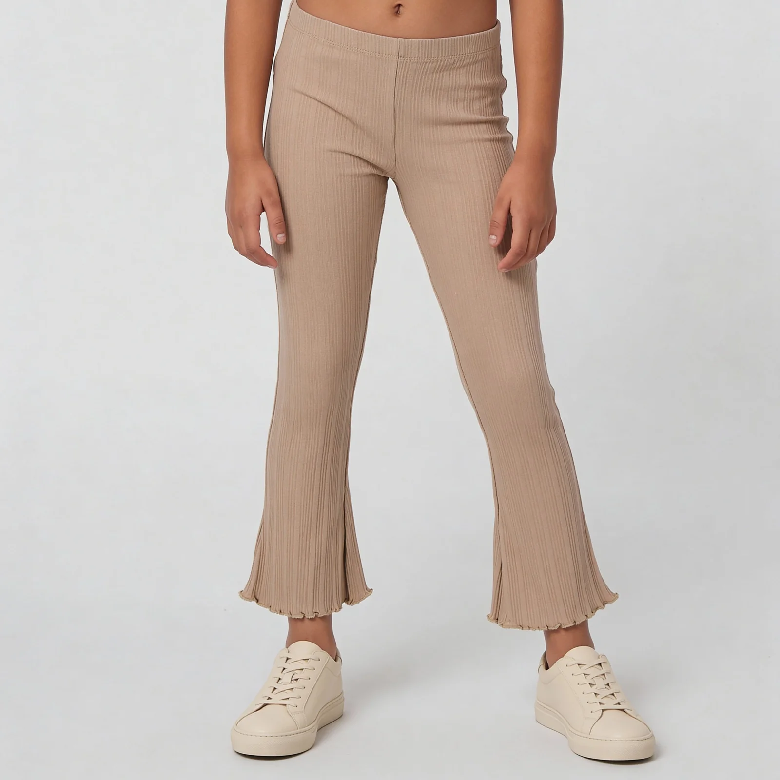Girls Solid Slim Fit Palazzo Pants - Image 2