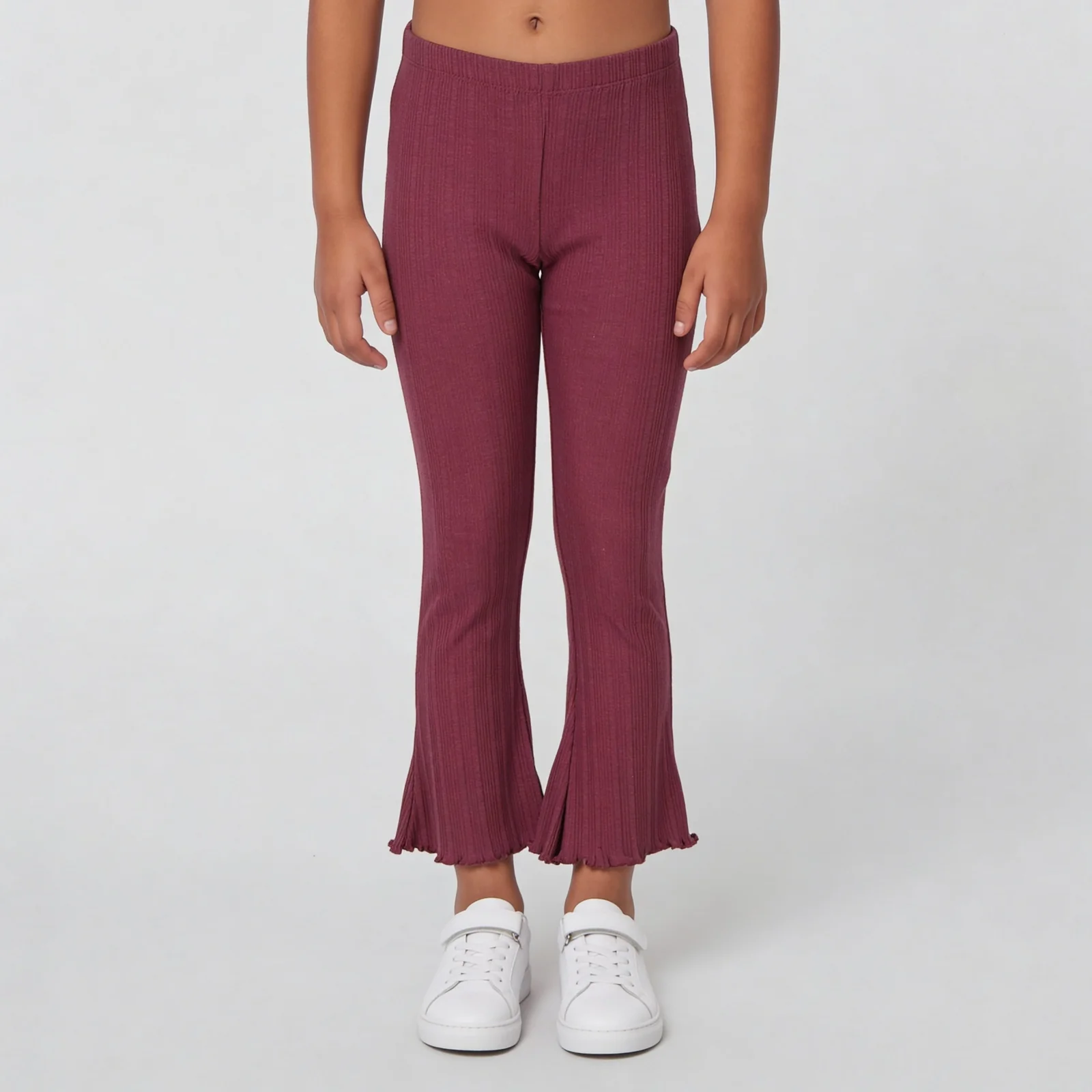 Girls Solid Slim Fit Palazzo Pants - Image 7