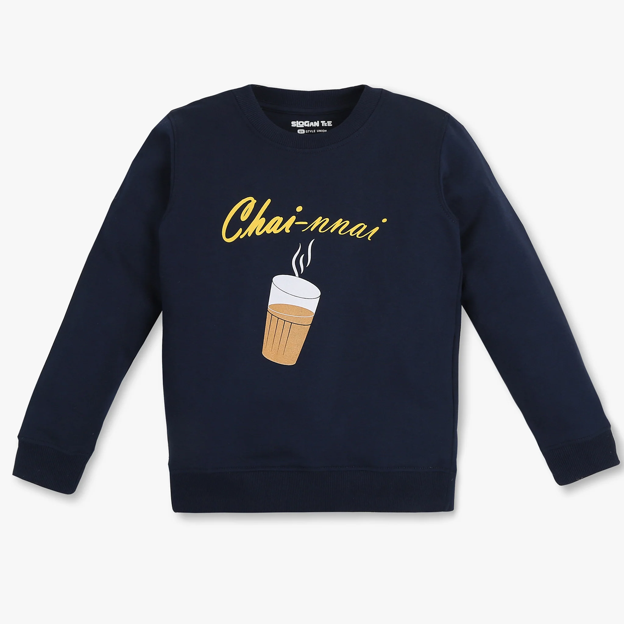 Girls Solid Slogan Sweat Tee