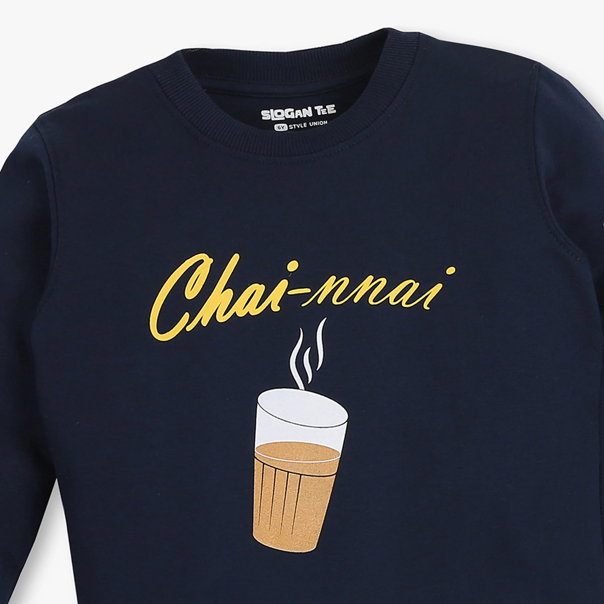 Girls Solid Slogan Sweat Tee - Image 3