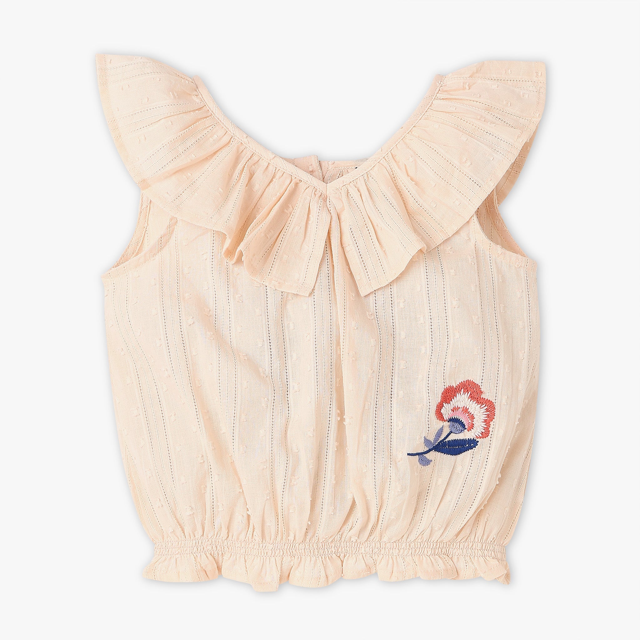 Girls Cotton Woven Sleeveless Top