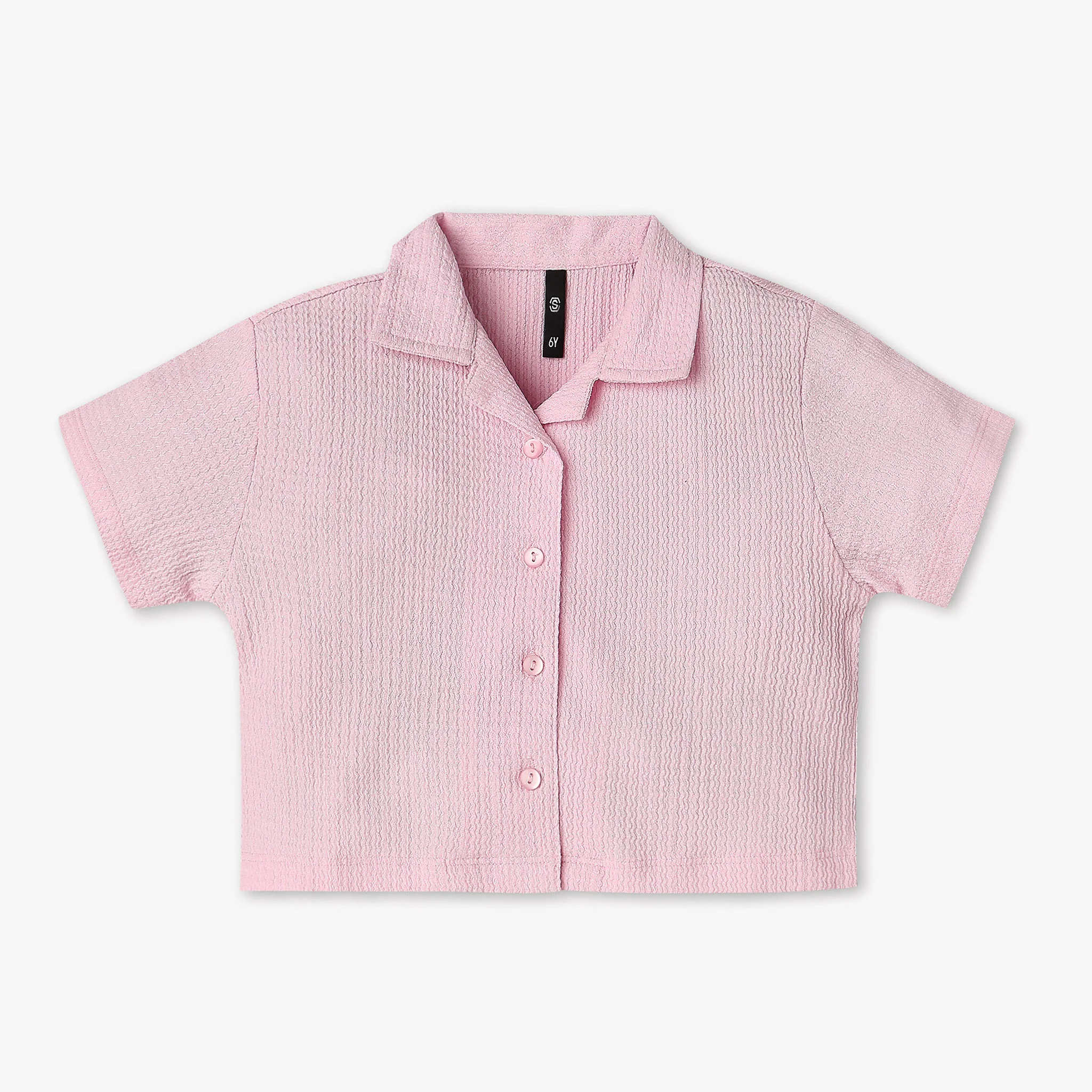 Girls Structured Camp Collar A-Line Top - Image 4