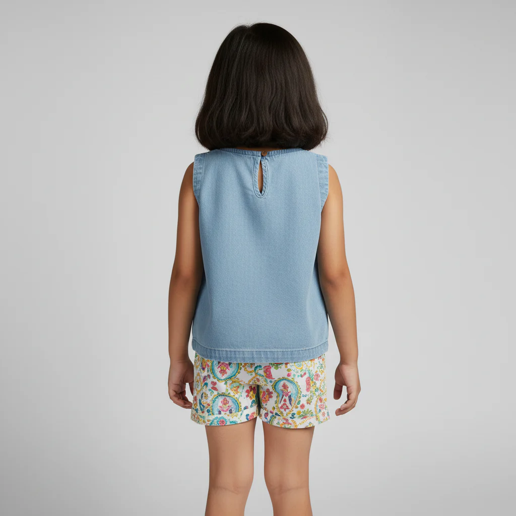 Girls Studded Crop Top - Image 3