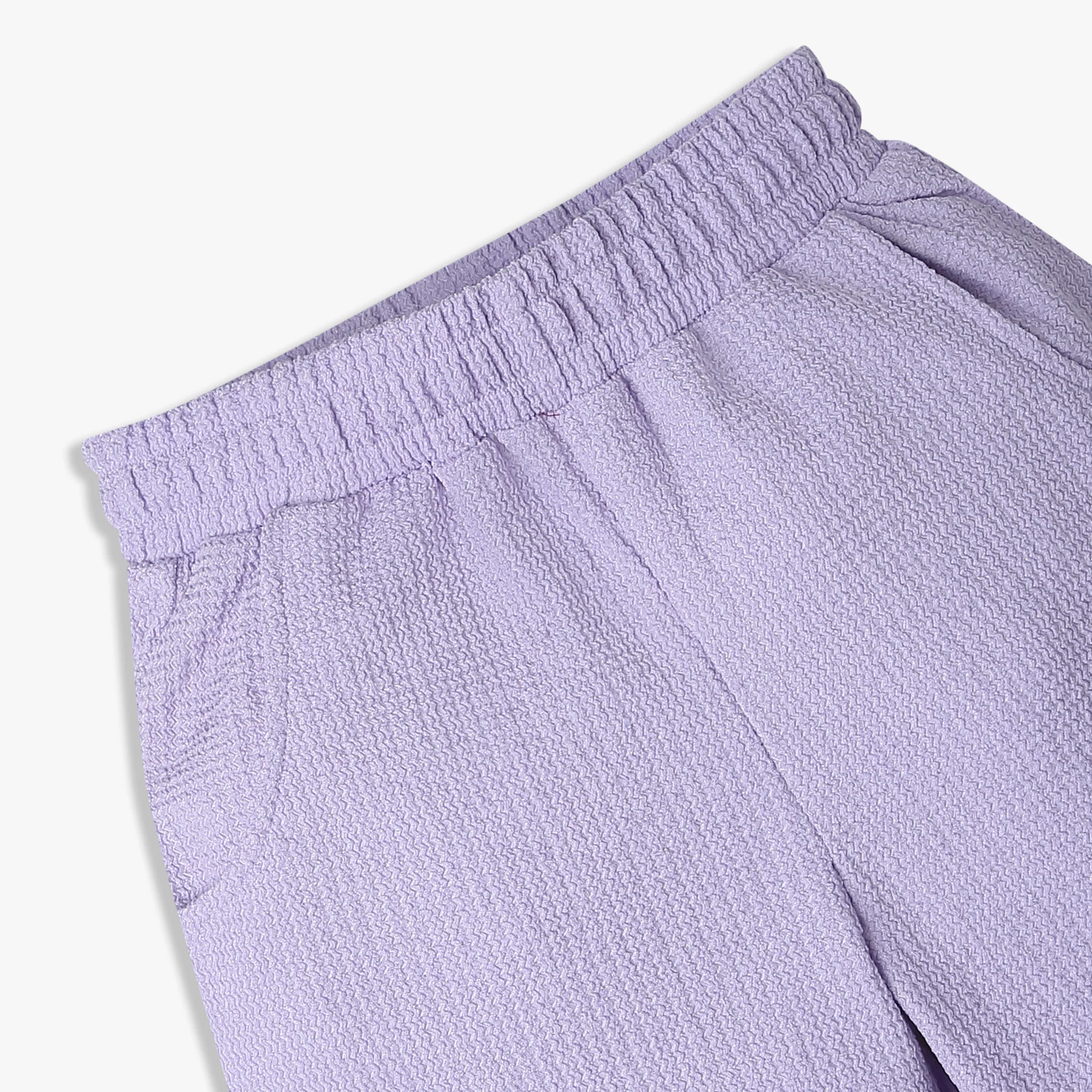 Girls Wide Leg Mid Rise Solid Full Length Trackpants - Image 6