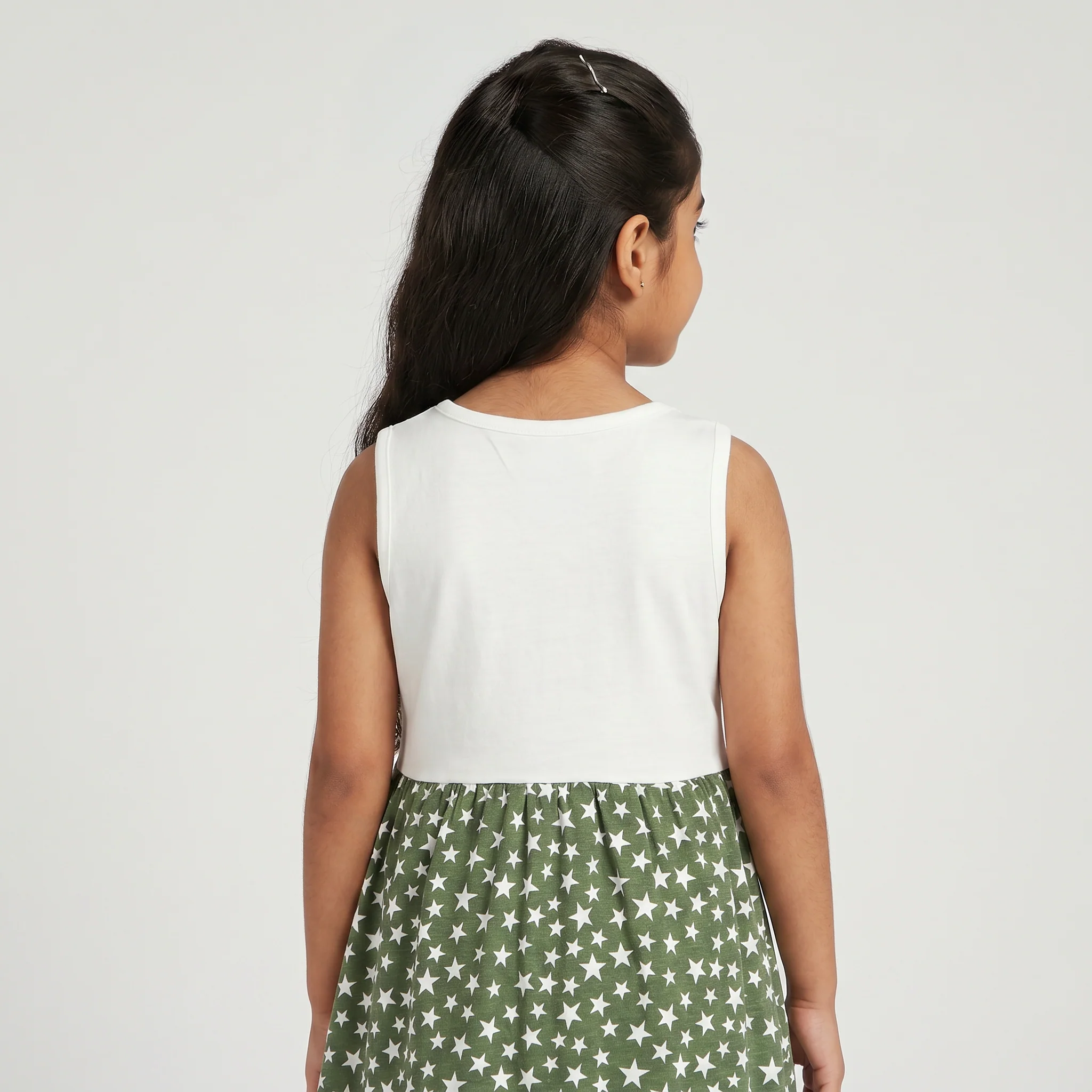 Girls Cotton Printed Dress - Image 3
