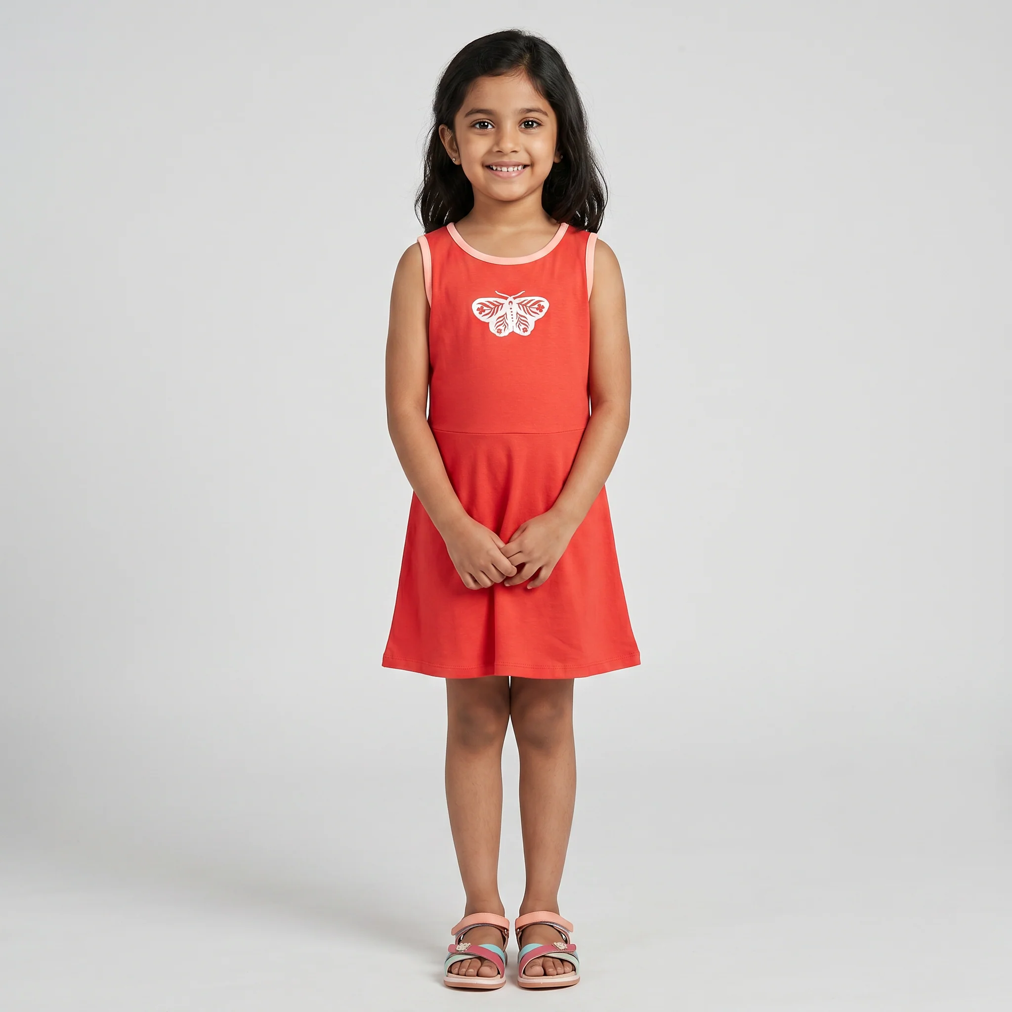 Girls Cotton Printed Dress