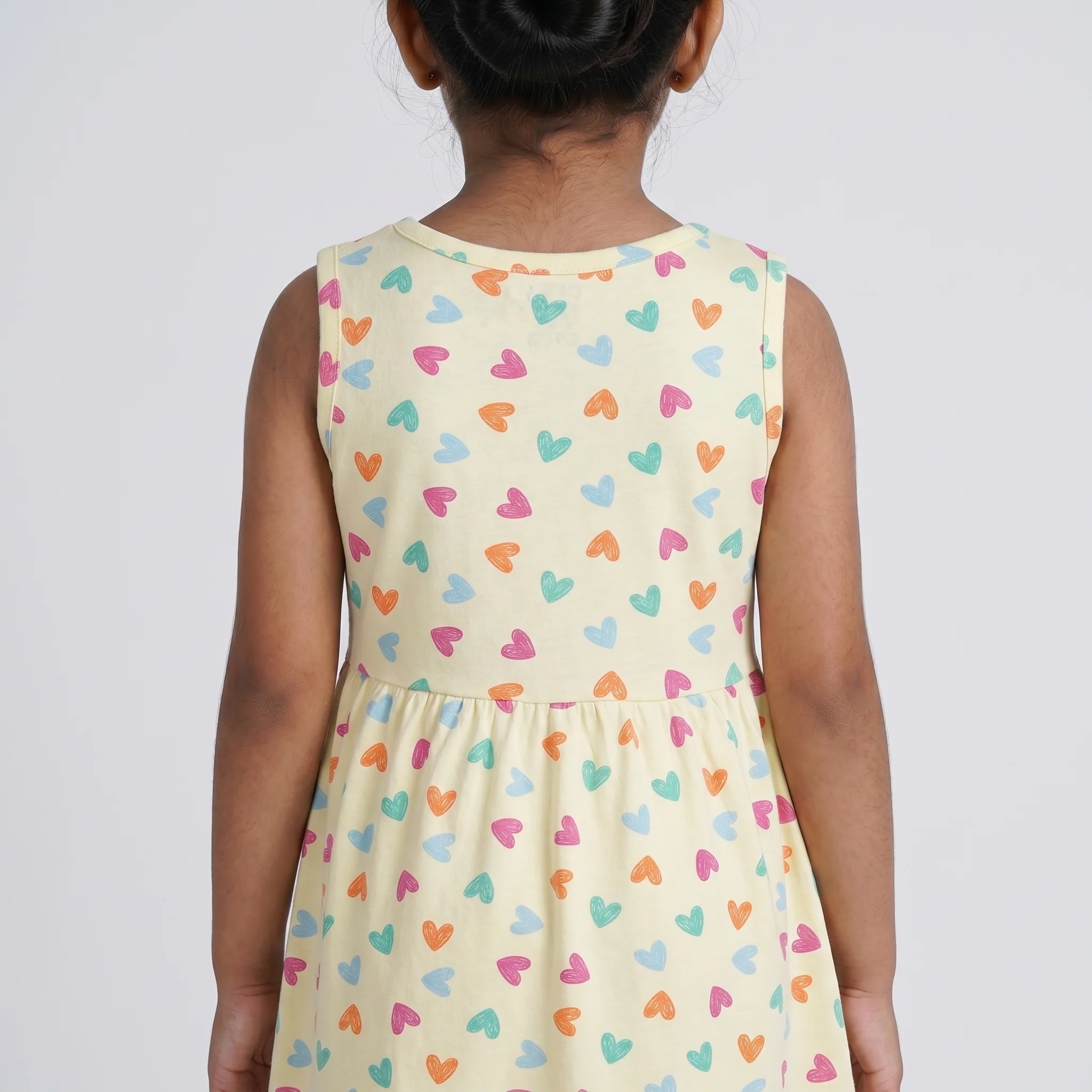 Girls Cotton Printed Dress - Image 3