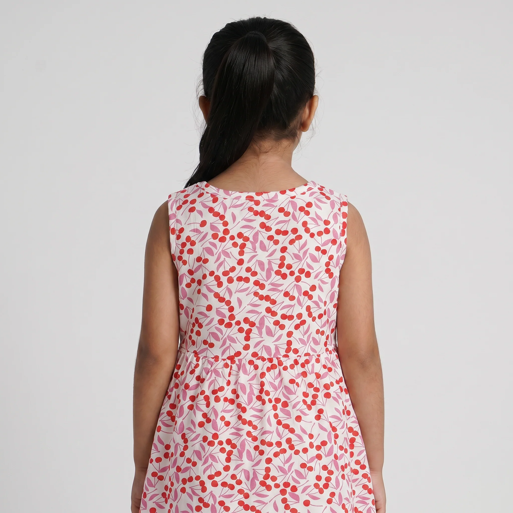 Girls Cotton Printed Dress - Image 3