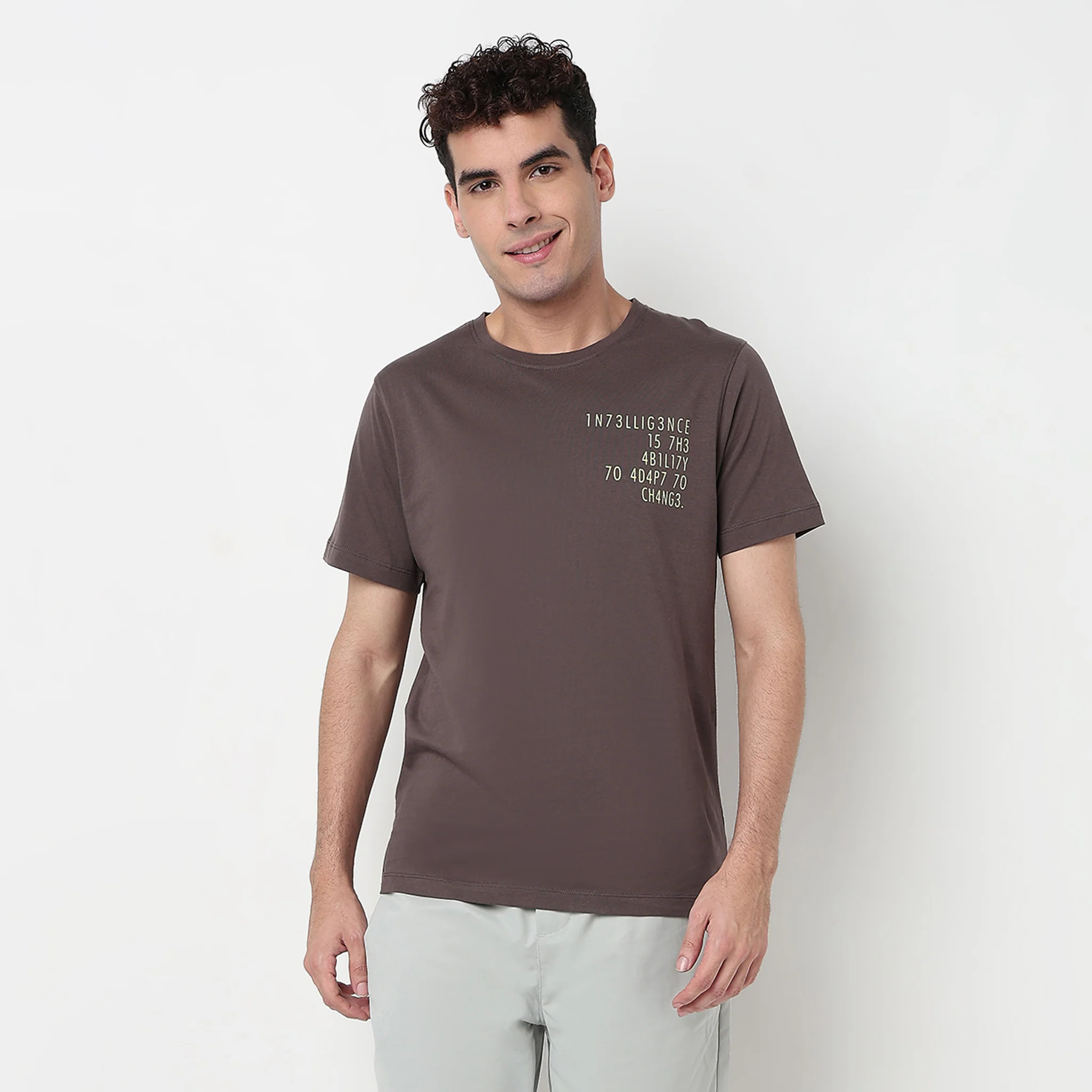 Cotton Crew Neck Graphitee - Image 2