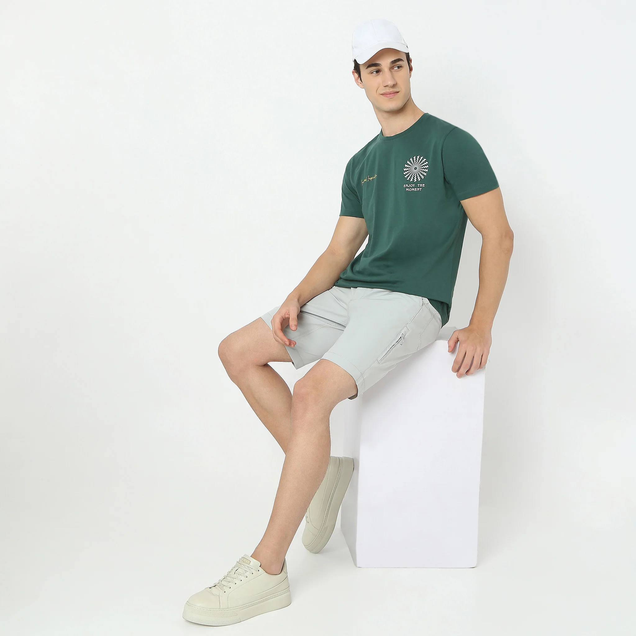 Graphic Crew Neck Cotton T-Shirt