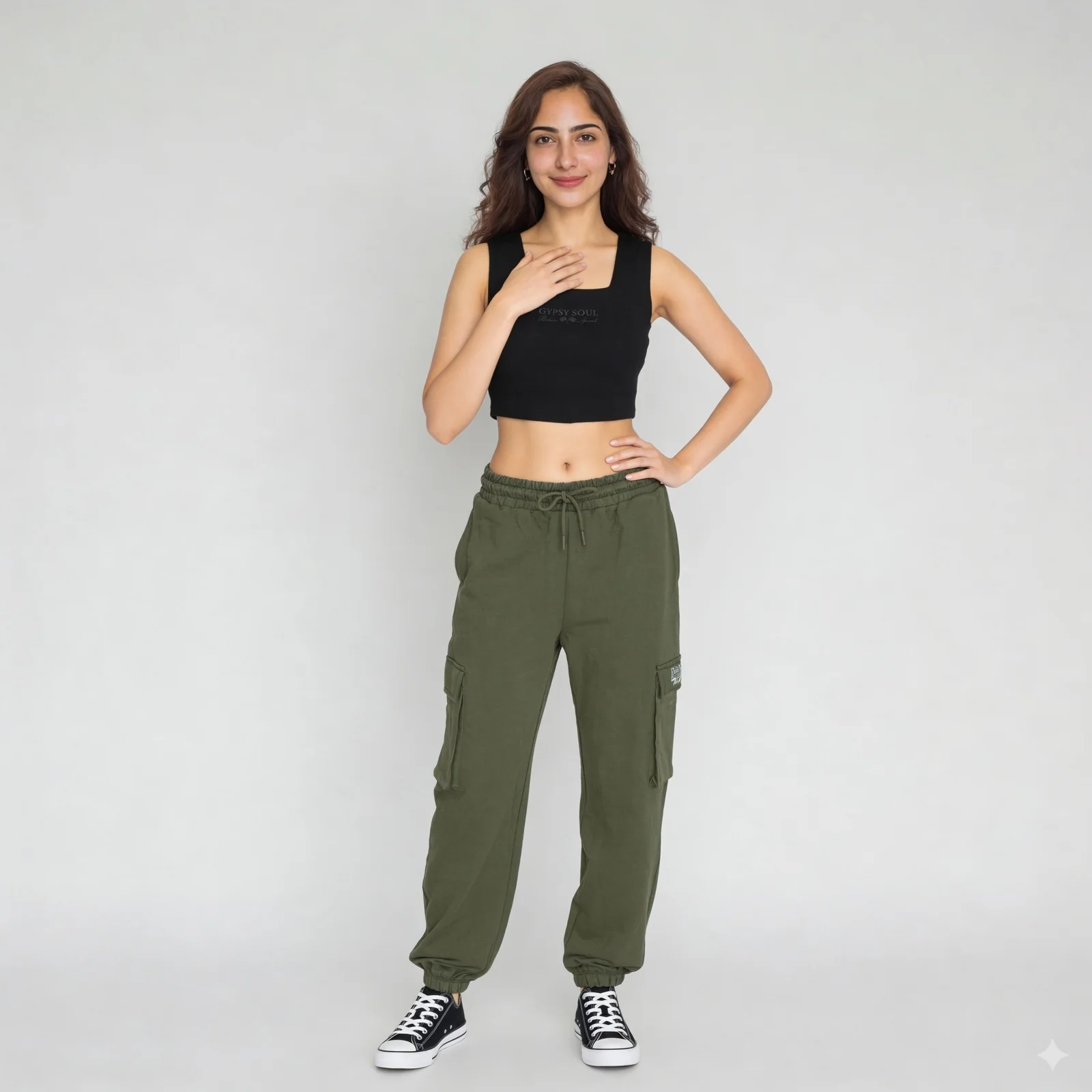 Graphic Sleeveless Crop Top