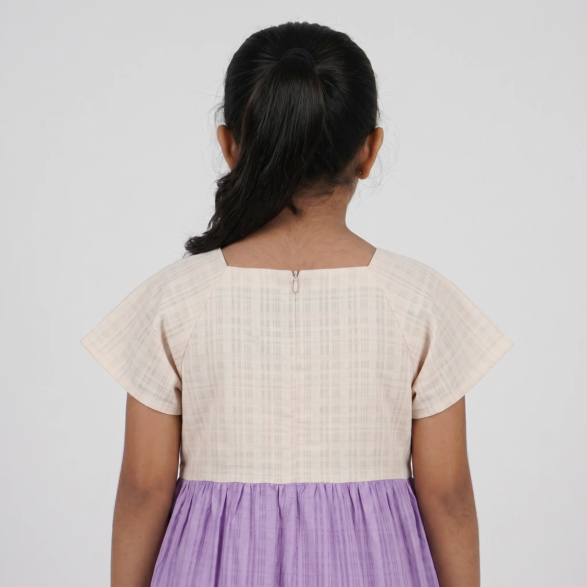 Girls Tiered Colourblock Dress - Image 3