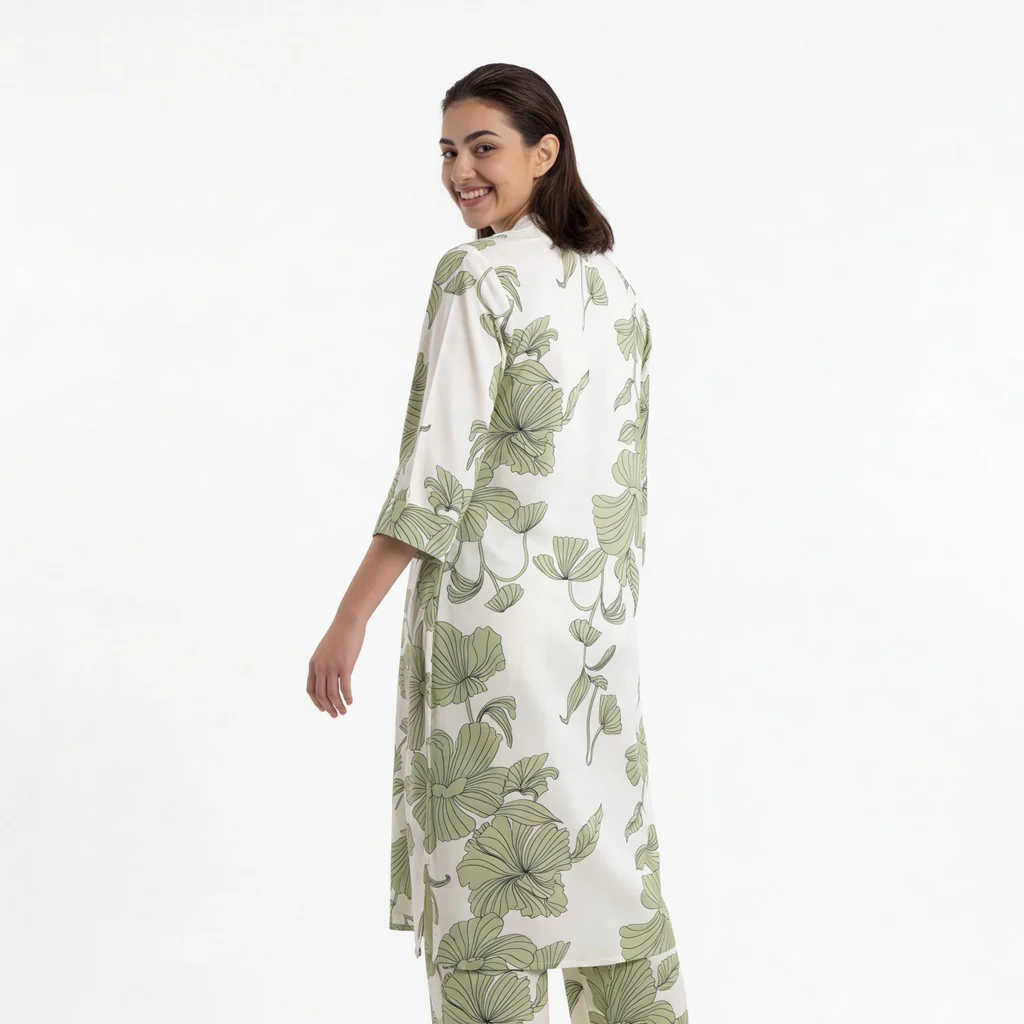 Half Placket Long Kurta - Image 3