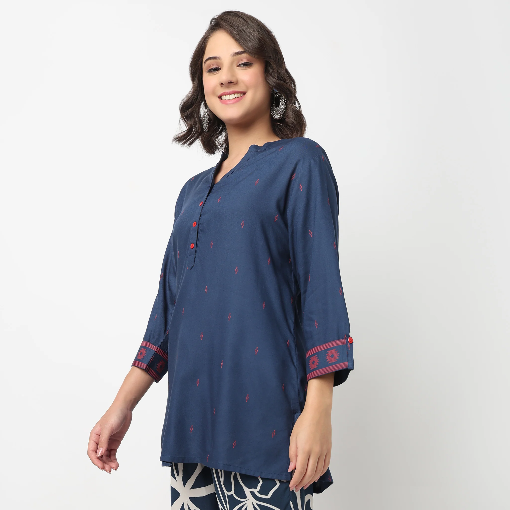 Half Placket Short Kurta - Image 10