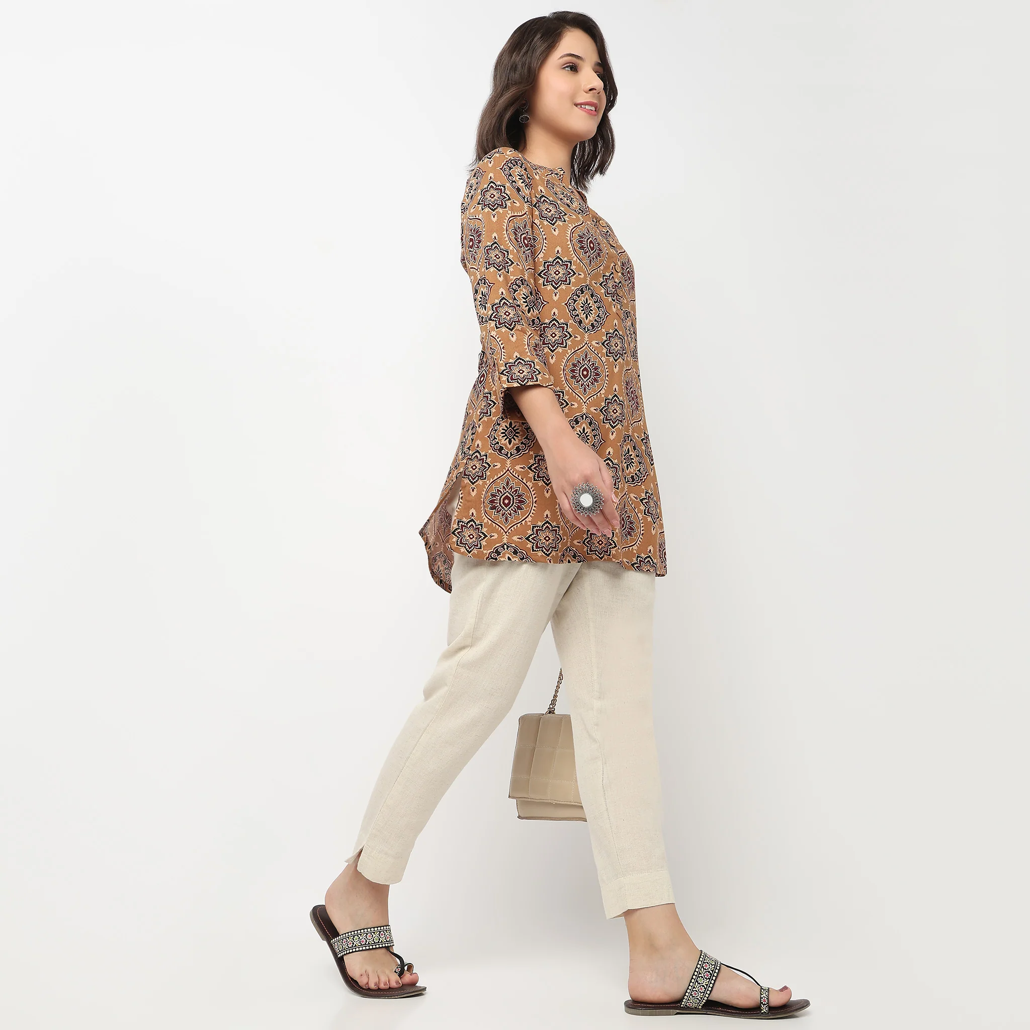 Half Placket Short Kurta