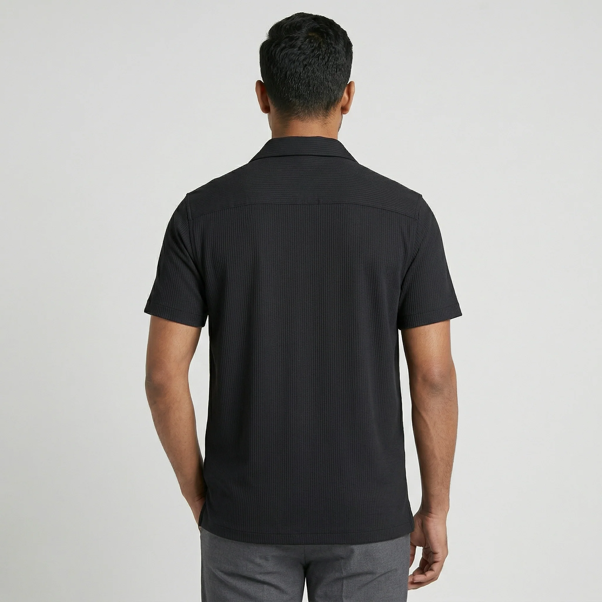 Half Sleeve Solid Cuban Shirt - Image 11